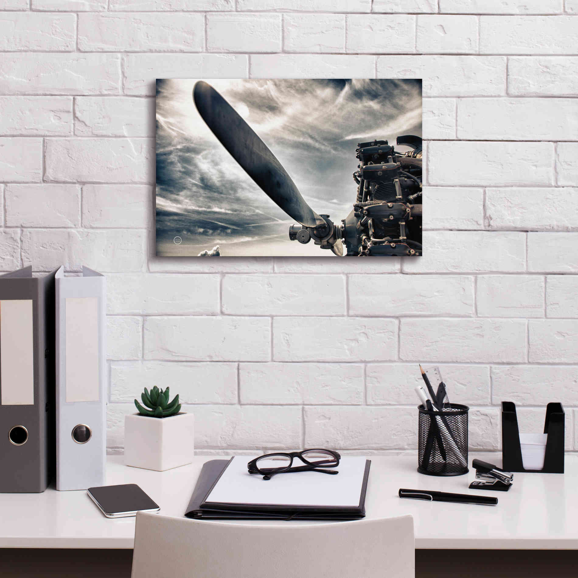 'Aero Maquina' by Nathan Larson, Canvas Wall Art,18 x 12