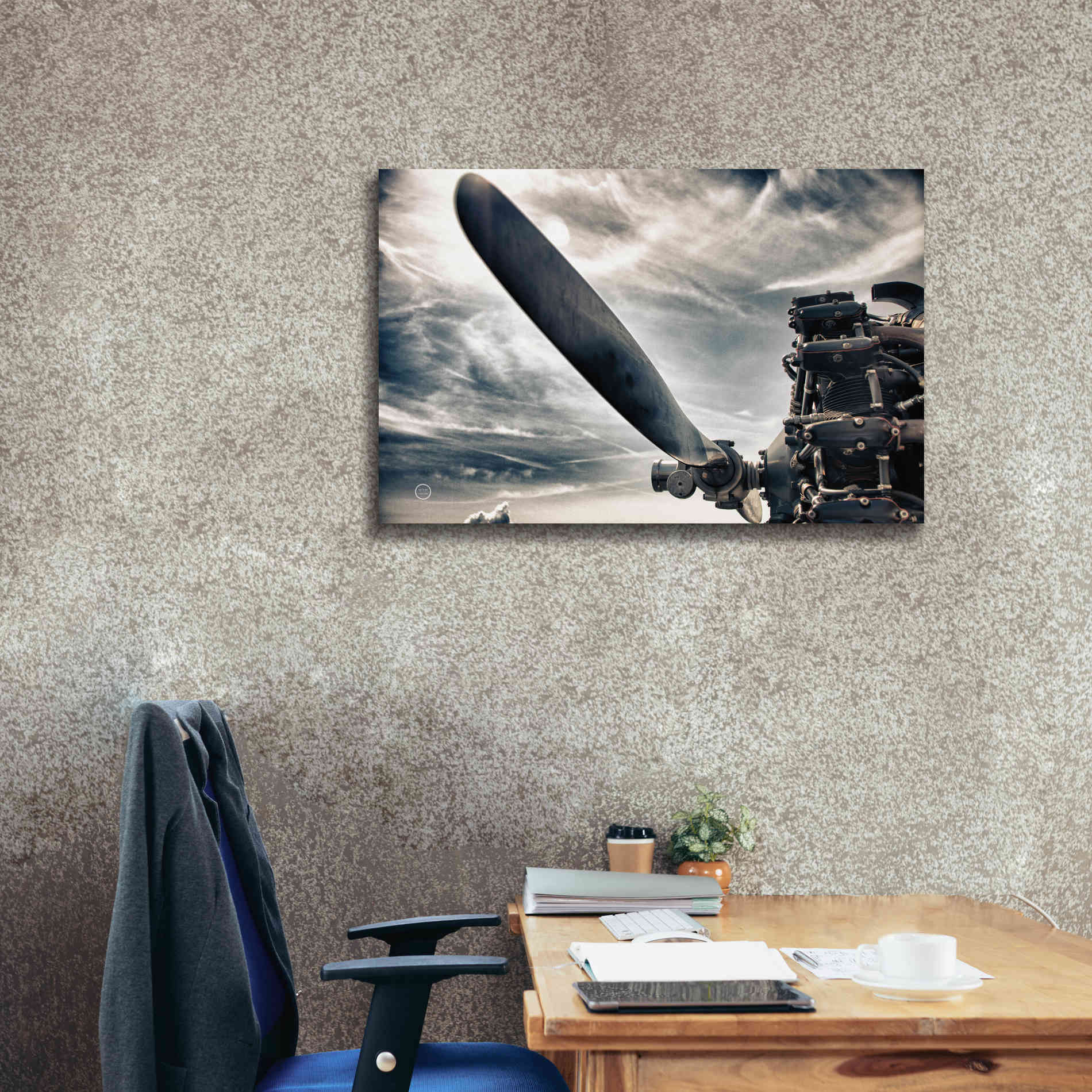 'Aero Maquina' by Nathan Larson, Canvas Wall Art,40 x 26