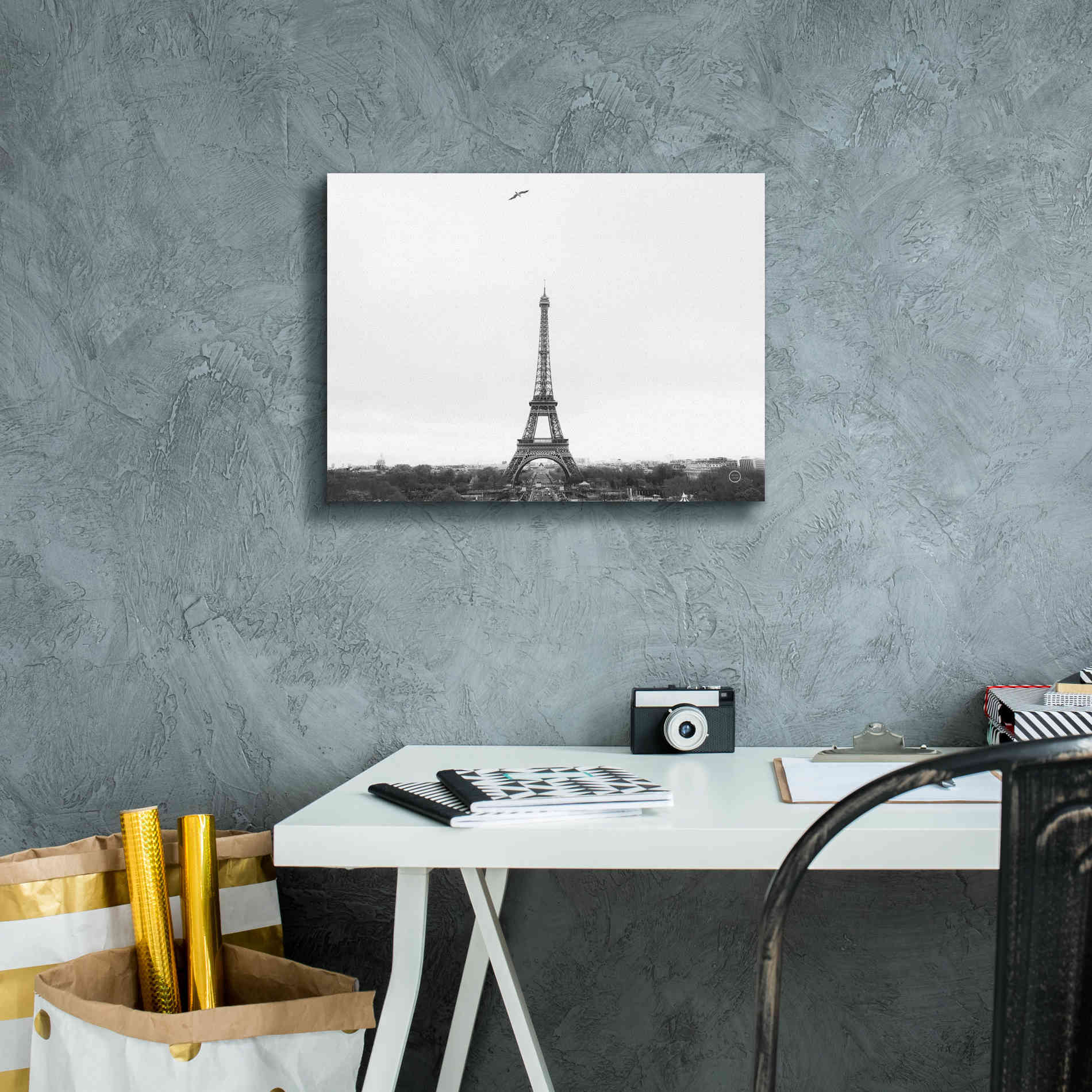 'A Birds View of Paris' by Nathan Larson, Canvas Wall Art,16 x 12