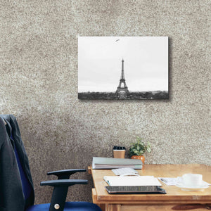 'A Birds View of Paris' by Nathan Larson, Canvas Wall Art,26 x 18