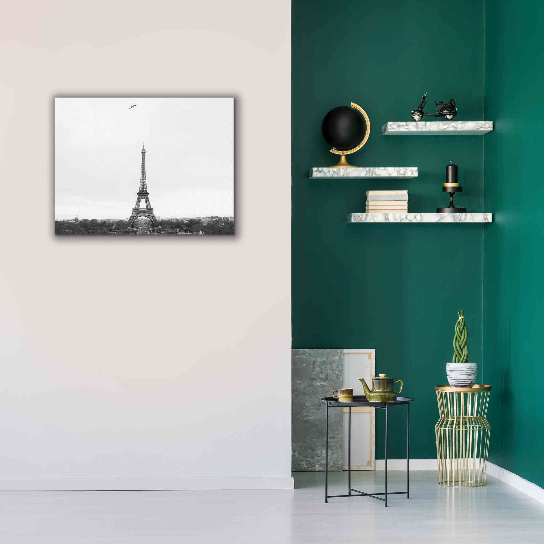 'A Birds View of Paris' by Nathan Larson, Canvas Wall Art,34 x 26