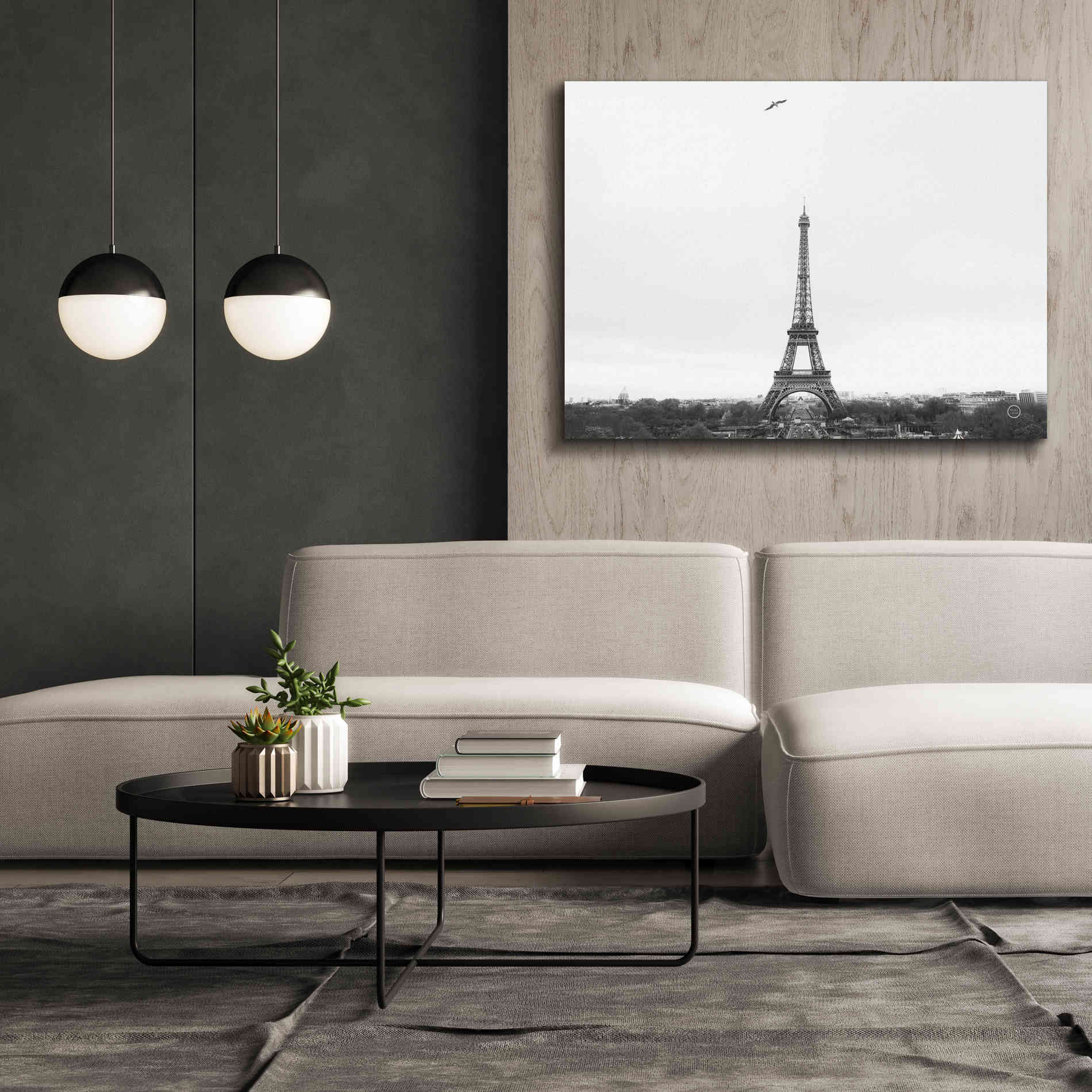 'A Birds View of Paris' by Nathan Larson, Canvas Wall Art,54 x 40