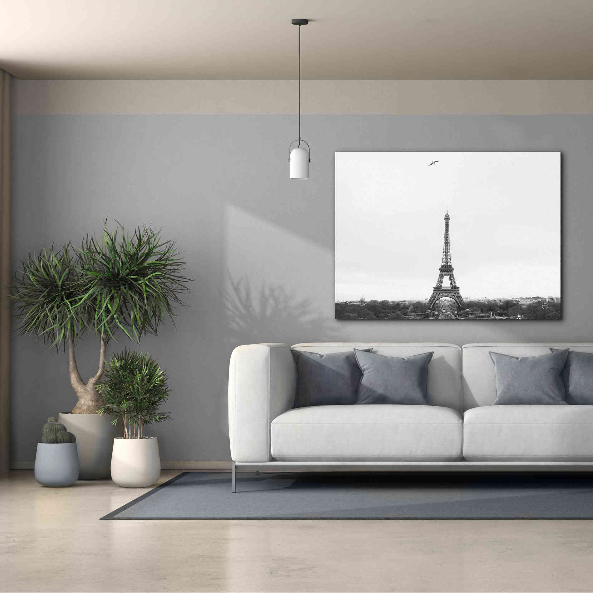 'A Birds View of Paris' by Nathan Larson, Canvas Wall Art,54 x 40