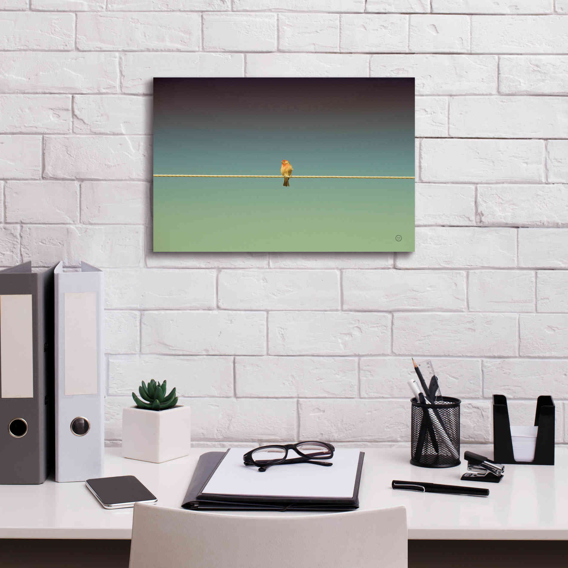 'Waiting' by Nathan Larson, Canvas Wall Art,18 x 12