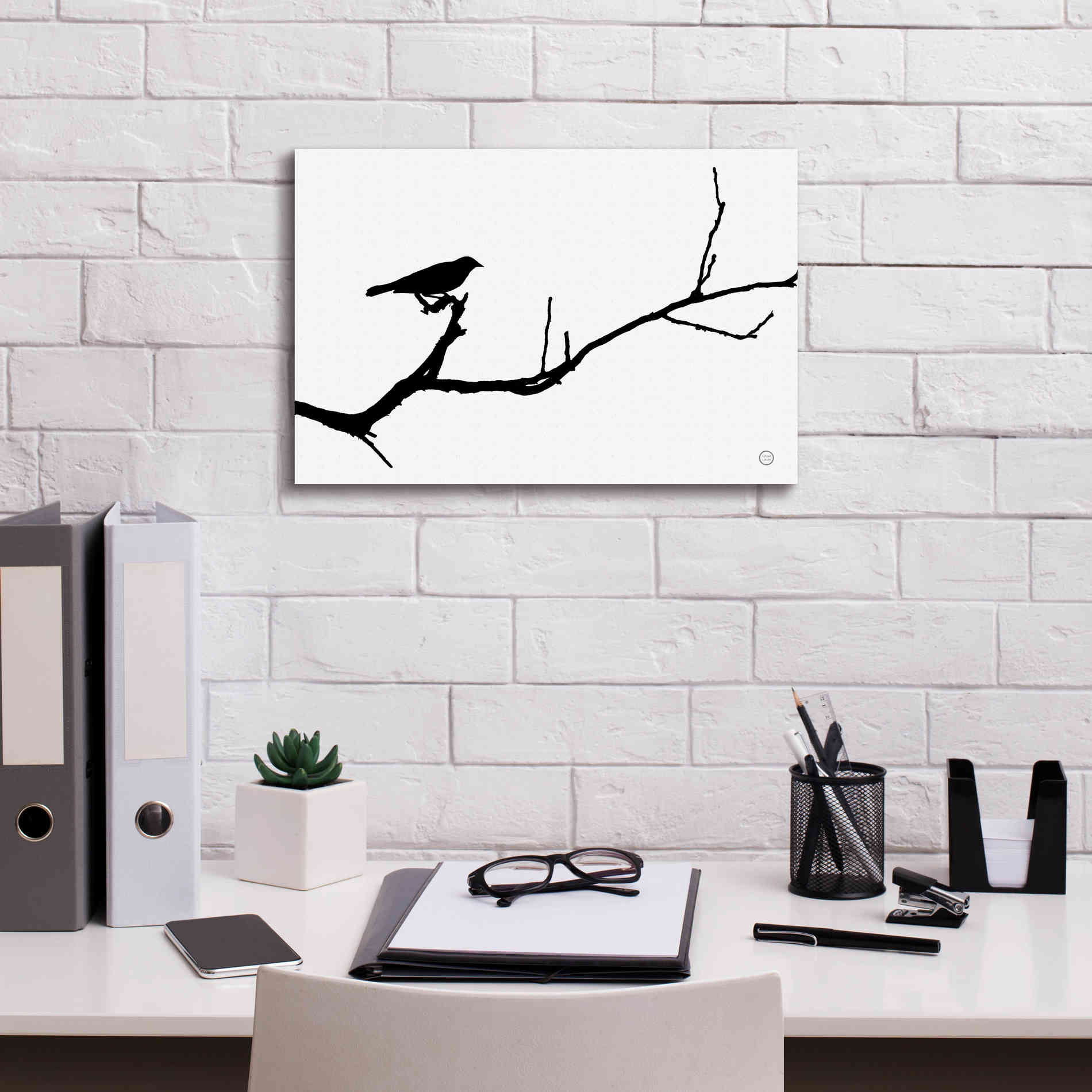 'Bird Silhouette' by Nathan Larson, Canvas Wall Art,18 x 12
