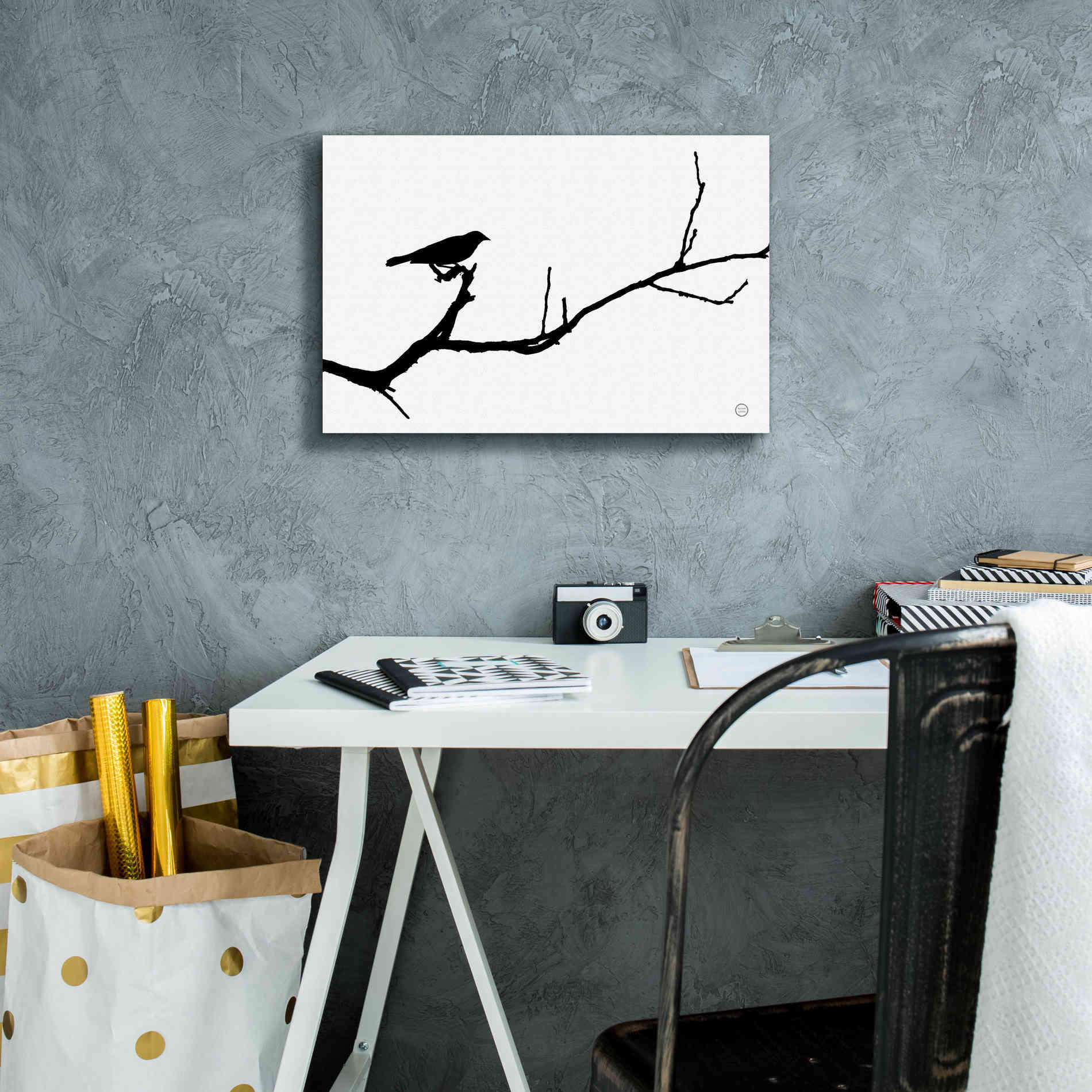 'Bird Silhouette' by Nathan Larson, Canvas Wall Art,18 x 12