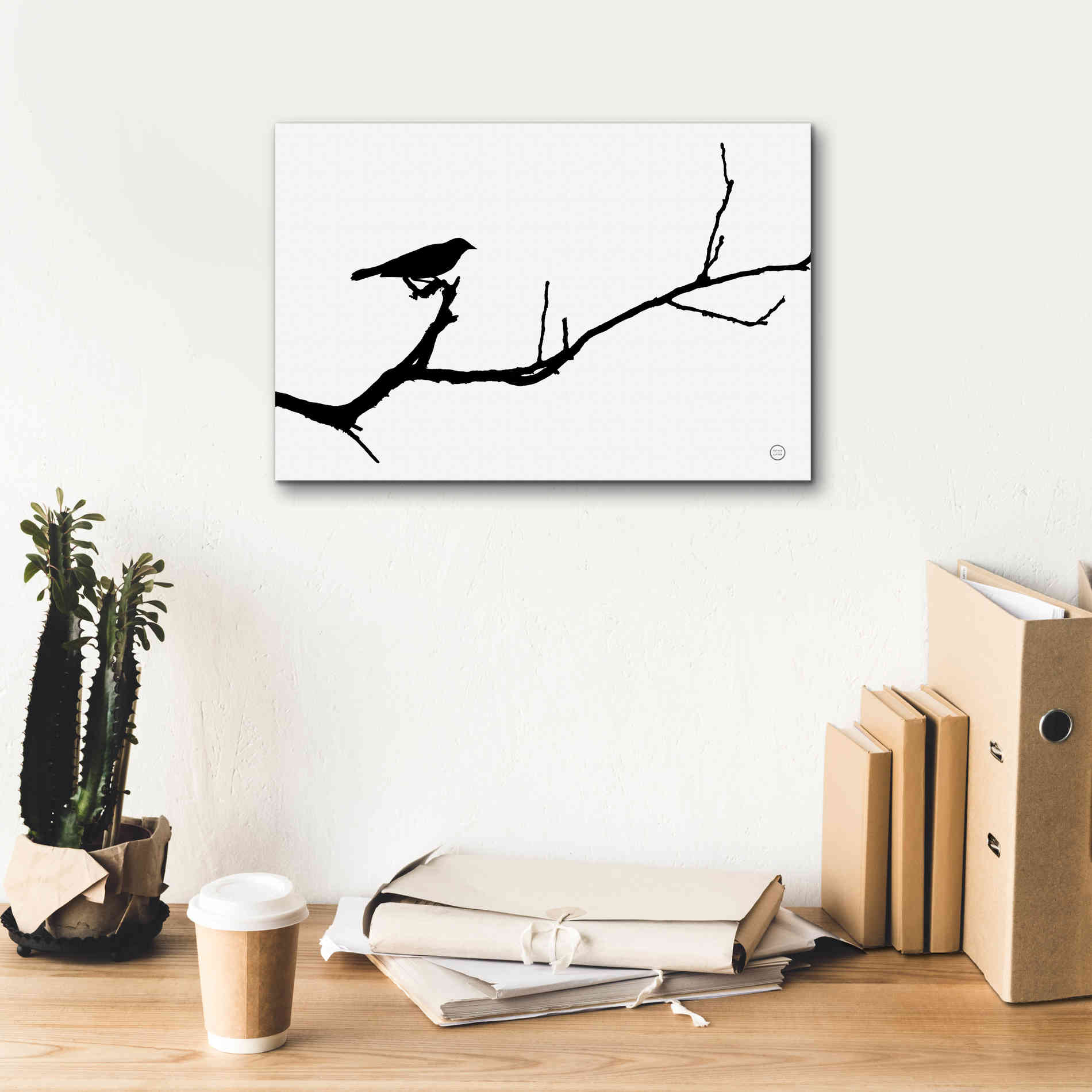 'Bird Silhouette' by Nathan Larson, Canvas Wall Art,18 x 12
