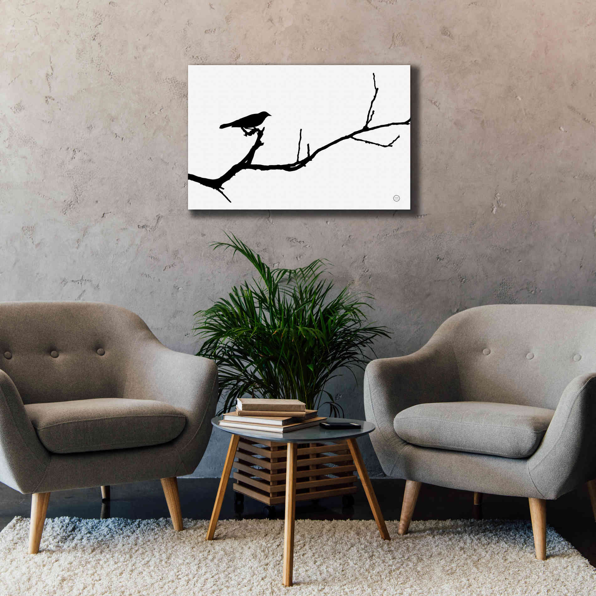 'Bird Silhouette' by Nathan Larson, Canvas Wall Art,40 x 26