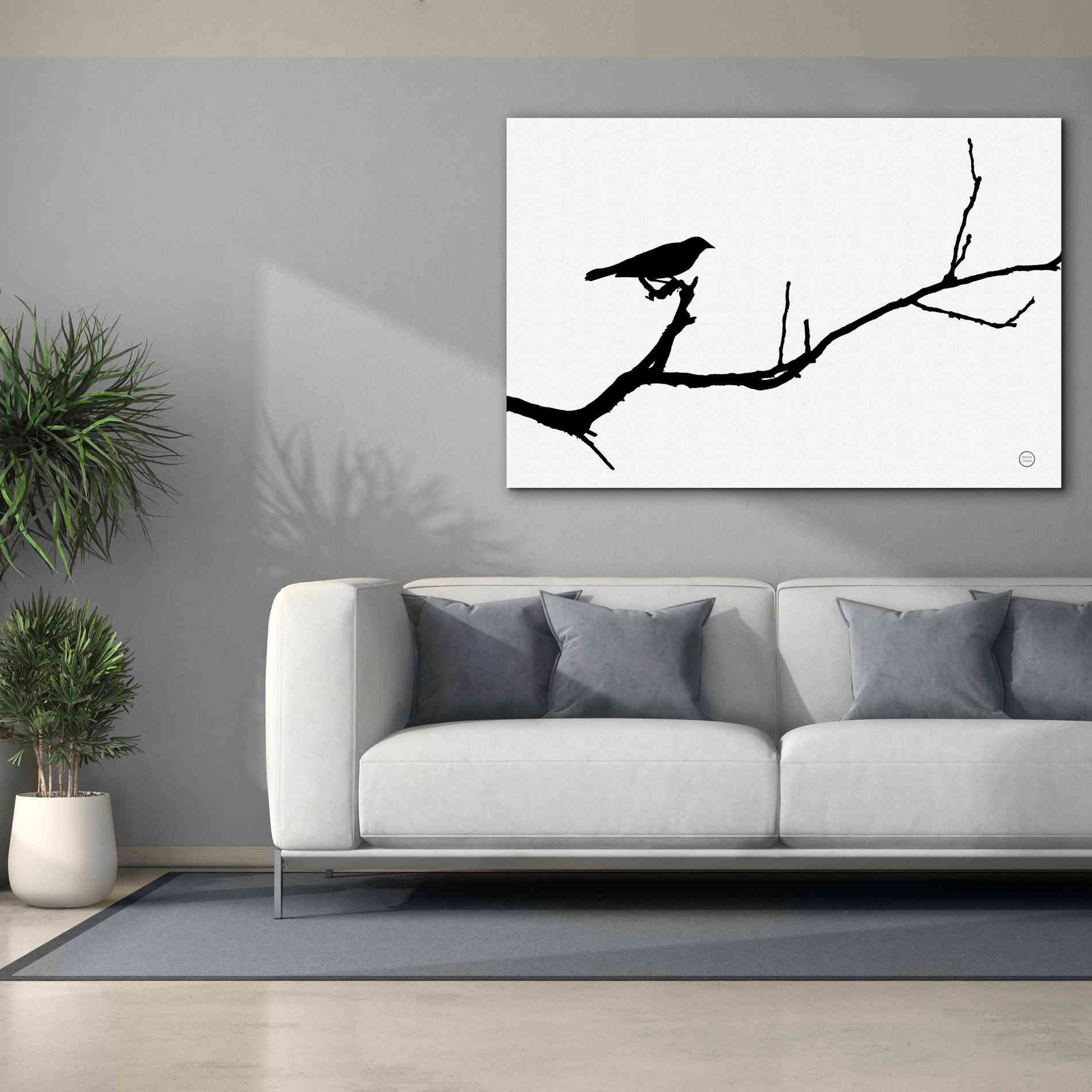 'Bird Silhouette' by Nathan Larson, Canvas Wall Art,60 x 40