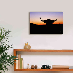 'Bull Set' by Nathan Larson, Canvas Wall Art,18 x 12