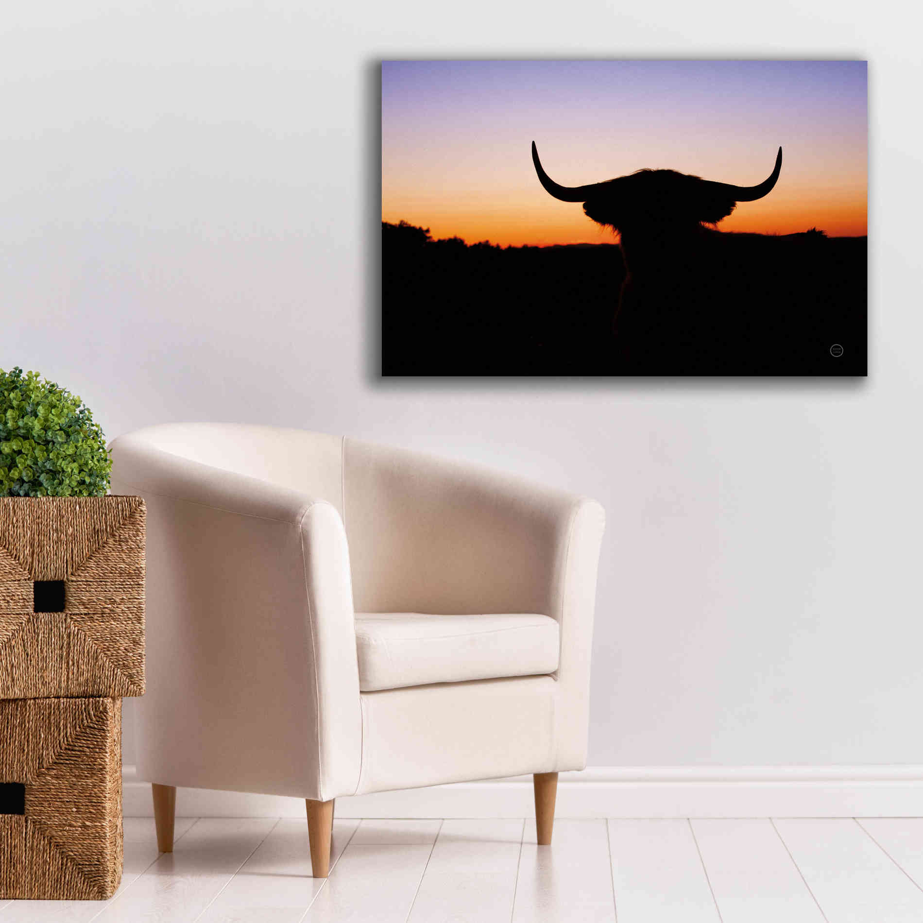 'Bull Set' by Nathan Larson, Canvas Wall Art,40 x 26