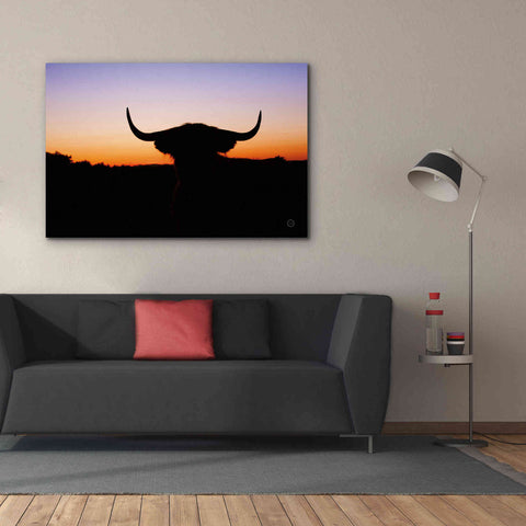 Image of 'Bull Set' by Nathan Larson, Canvas Wall Art,60 x 40