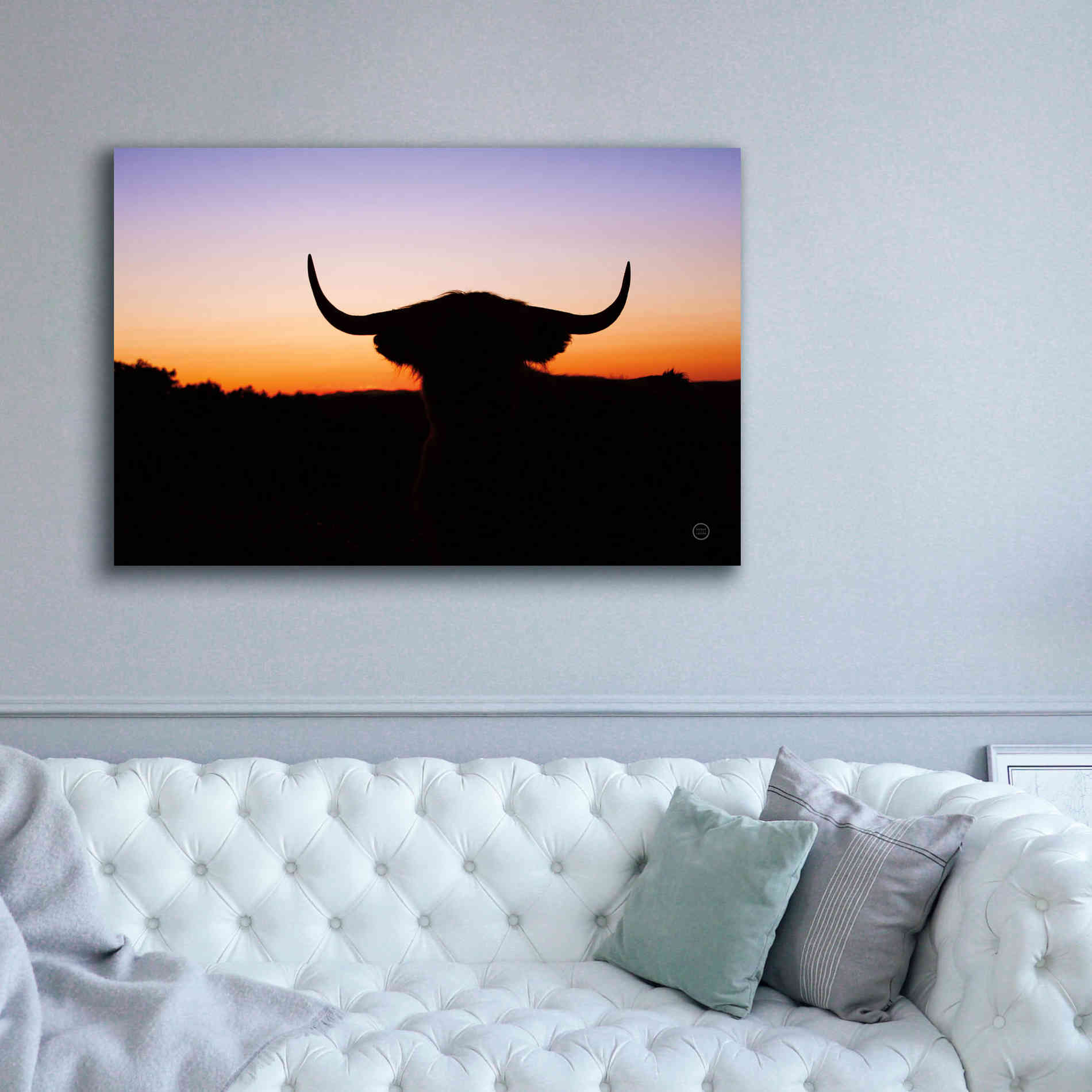 'Bull Set' by Nathan Larson, Canvas Wall Art,60 x 40