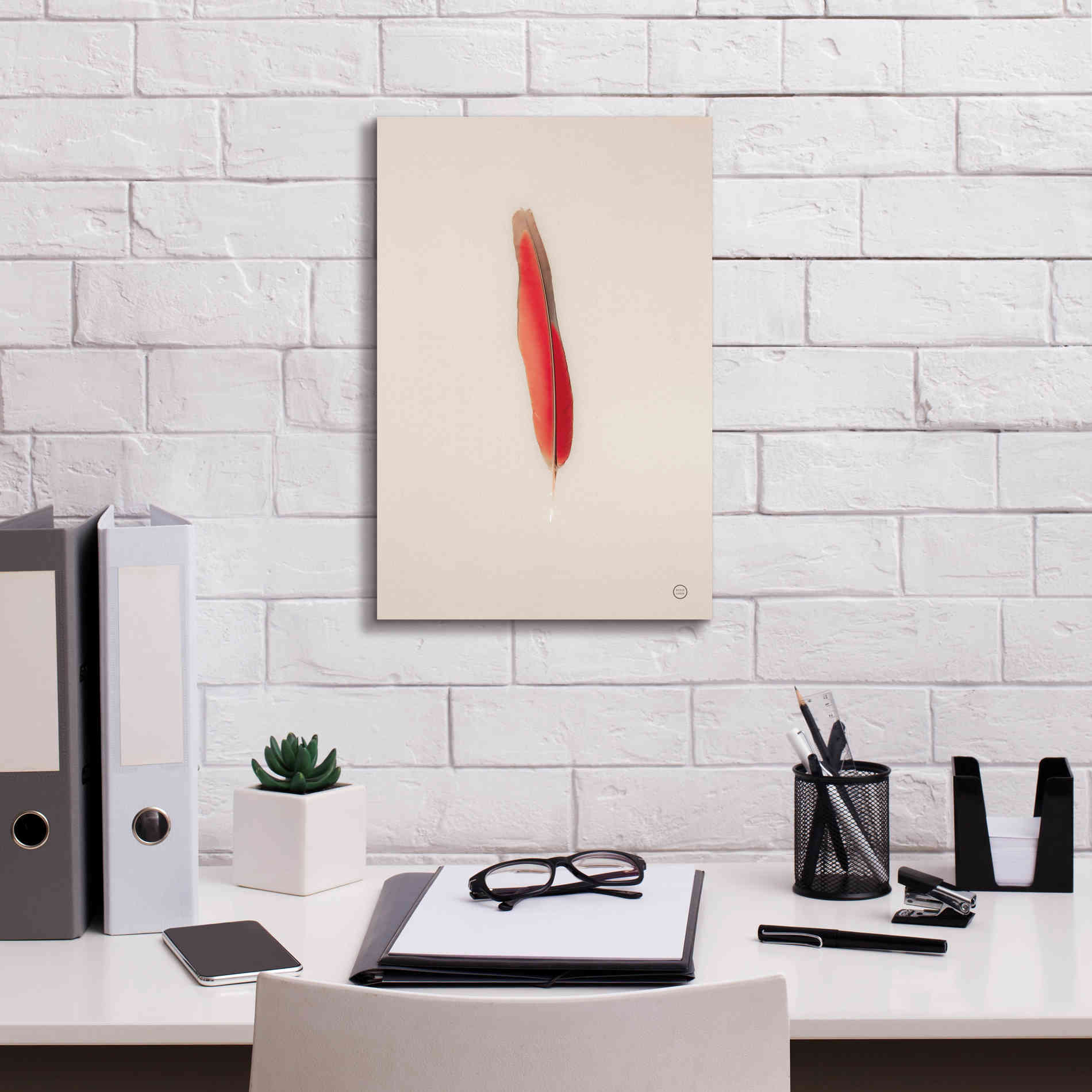 'Floating Feathers II' by Nathan Larson, Canvas Wall Art,12 x 18