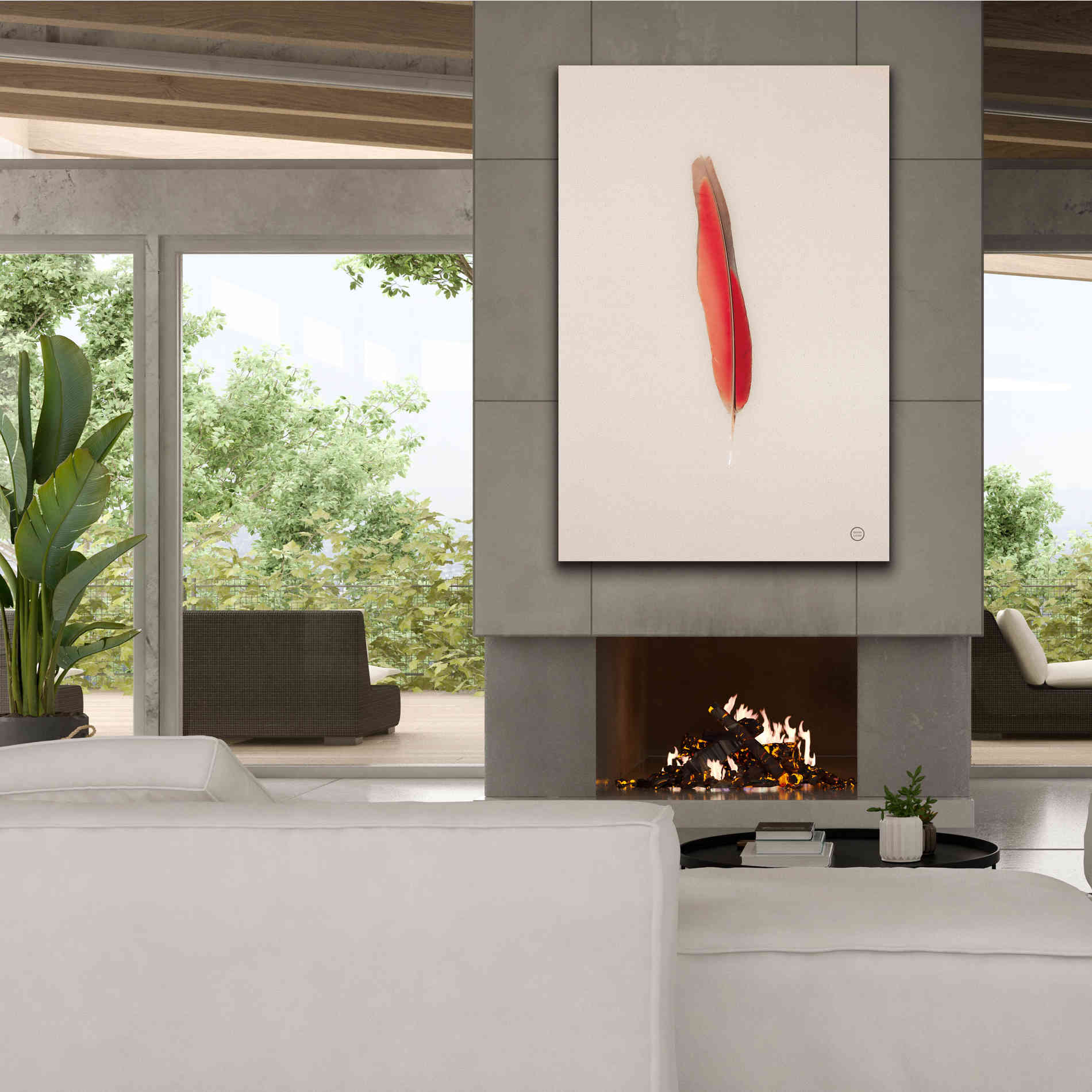 'Floating Feathers II' by Nathan Larson, Canvas Wall Art,40 x 60