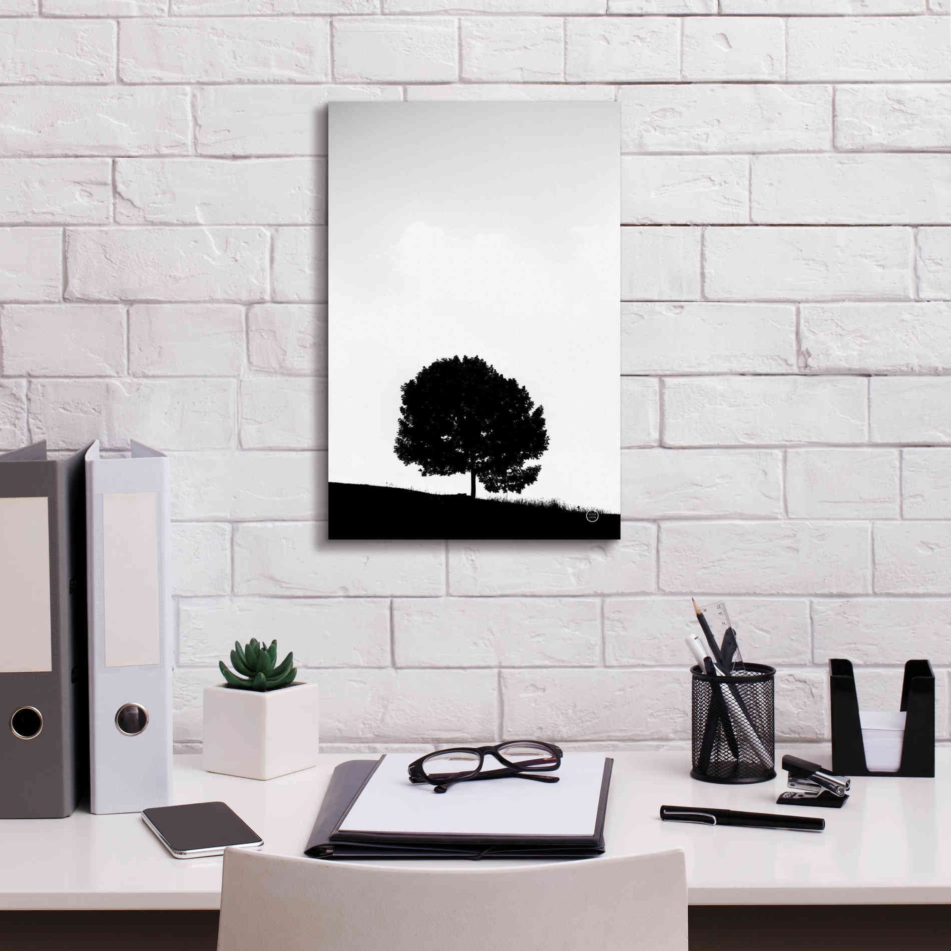 'Lone Tree Hill' by Nathan Larson, Canvas Wall Art,12 x 18