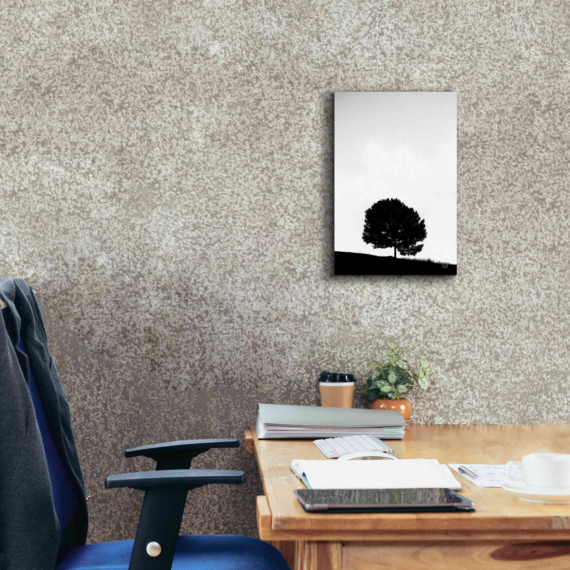 'Lone Tree Hill' by Nathan Larson, Canvas Wall Art,12 x 18