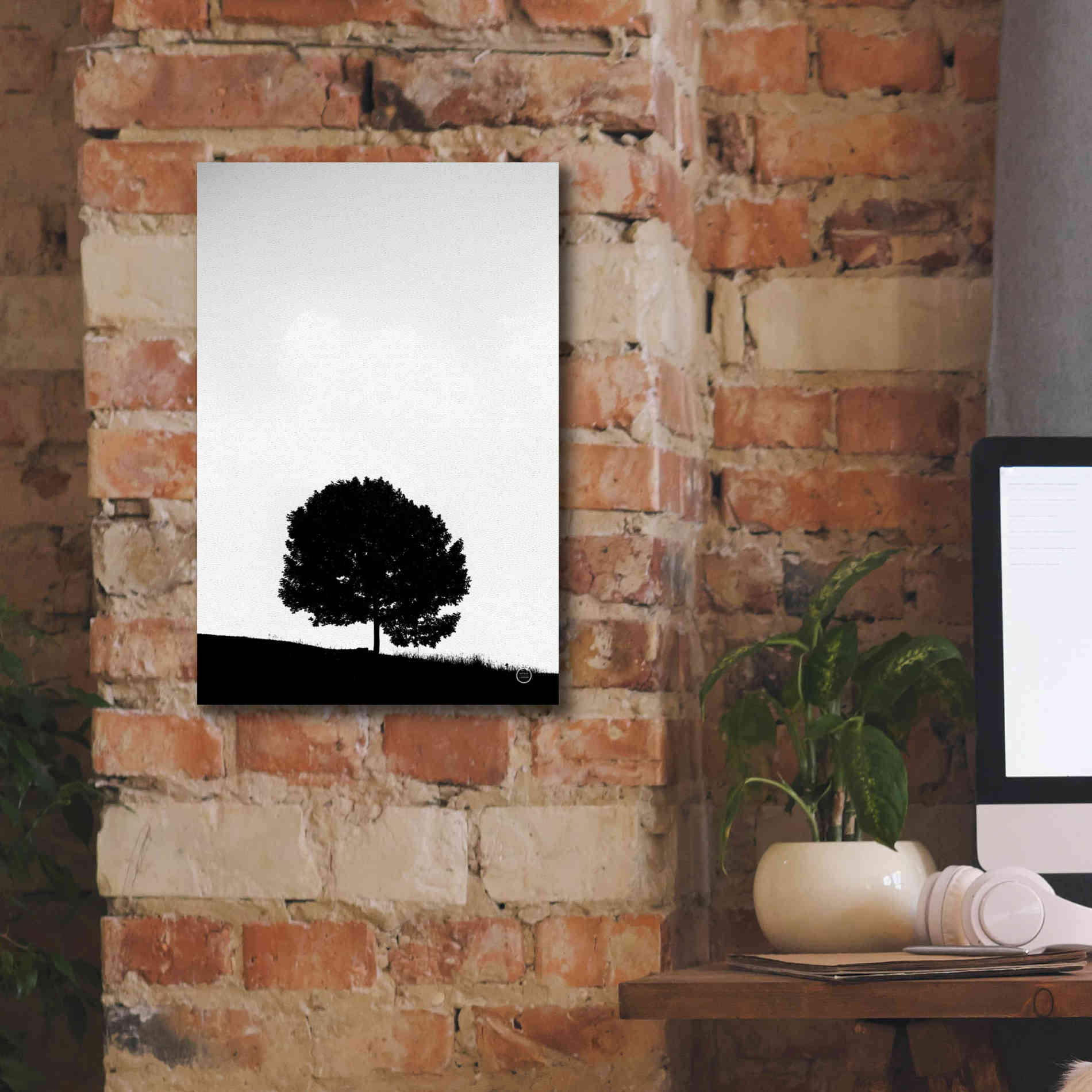 'Lone Tree Hill' by Nathan Larson, Canvas Wall Art,12 x 18