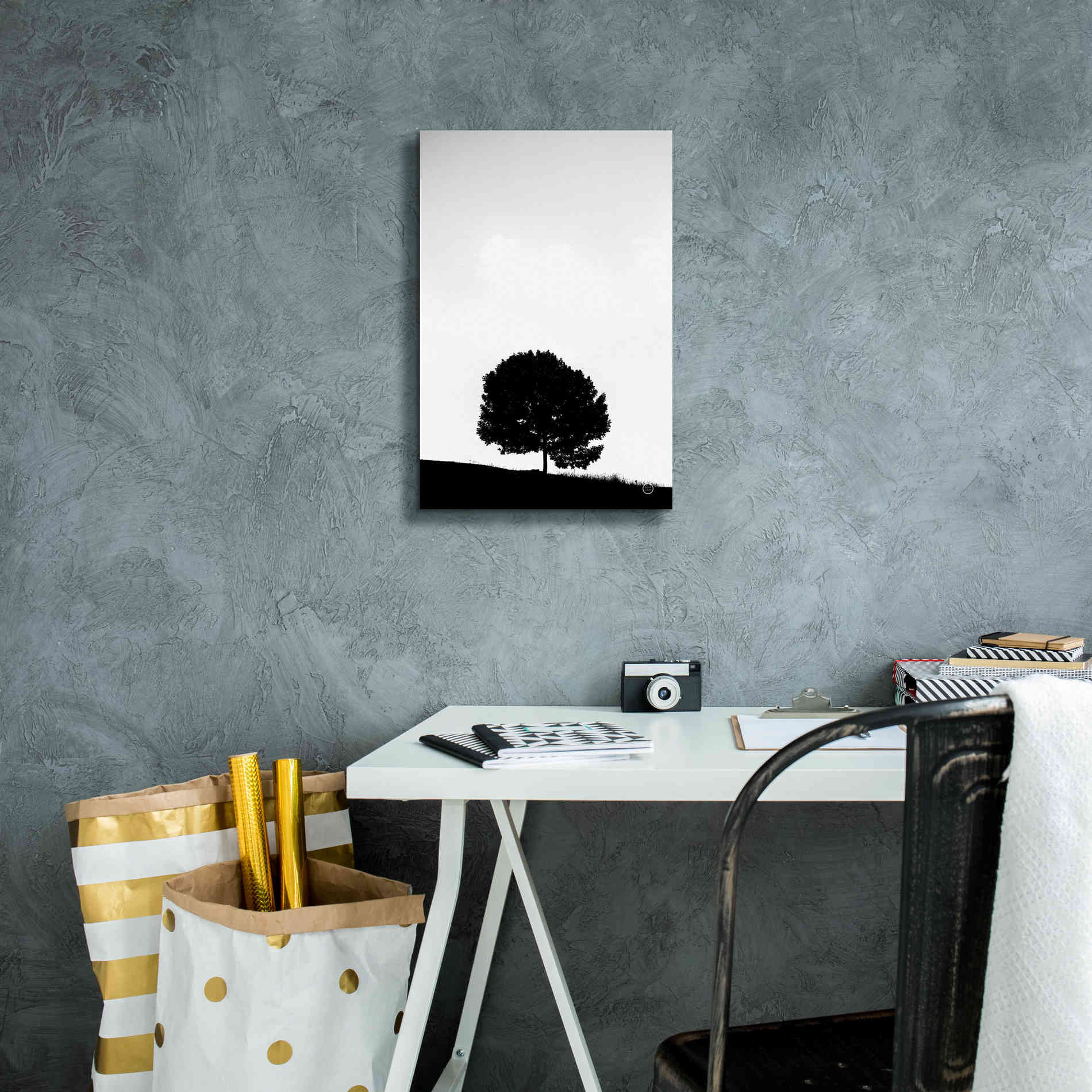 'Lone Tree Hill' by Nathan Larson, Canvas Wall Art,12 x 18