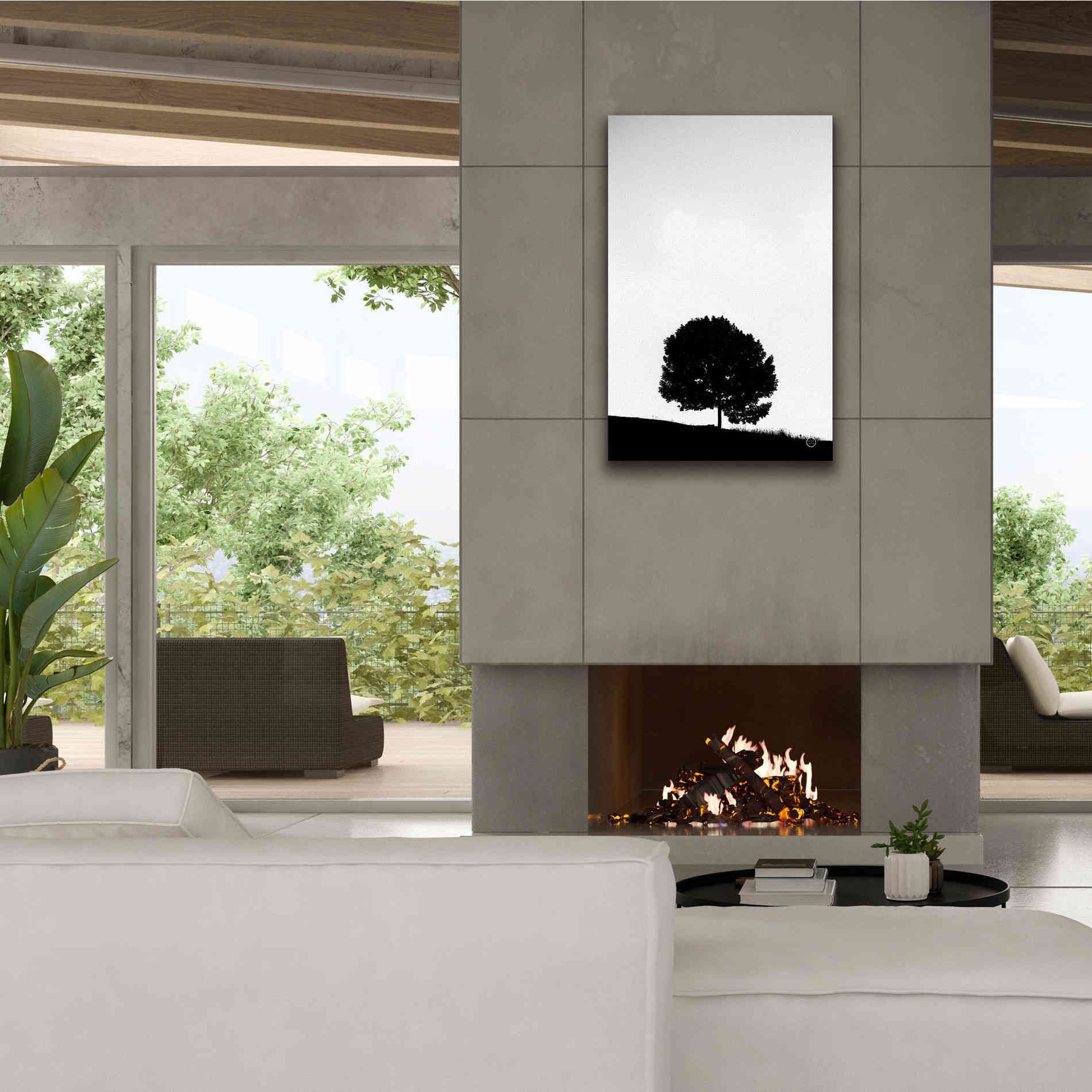 'Lone Tree Hill' by Nathan Larson, Canvas Wall Art,26 x 40