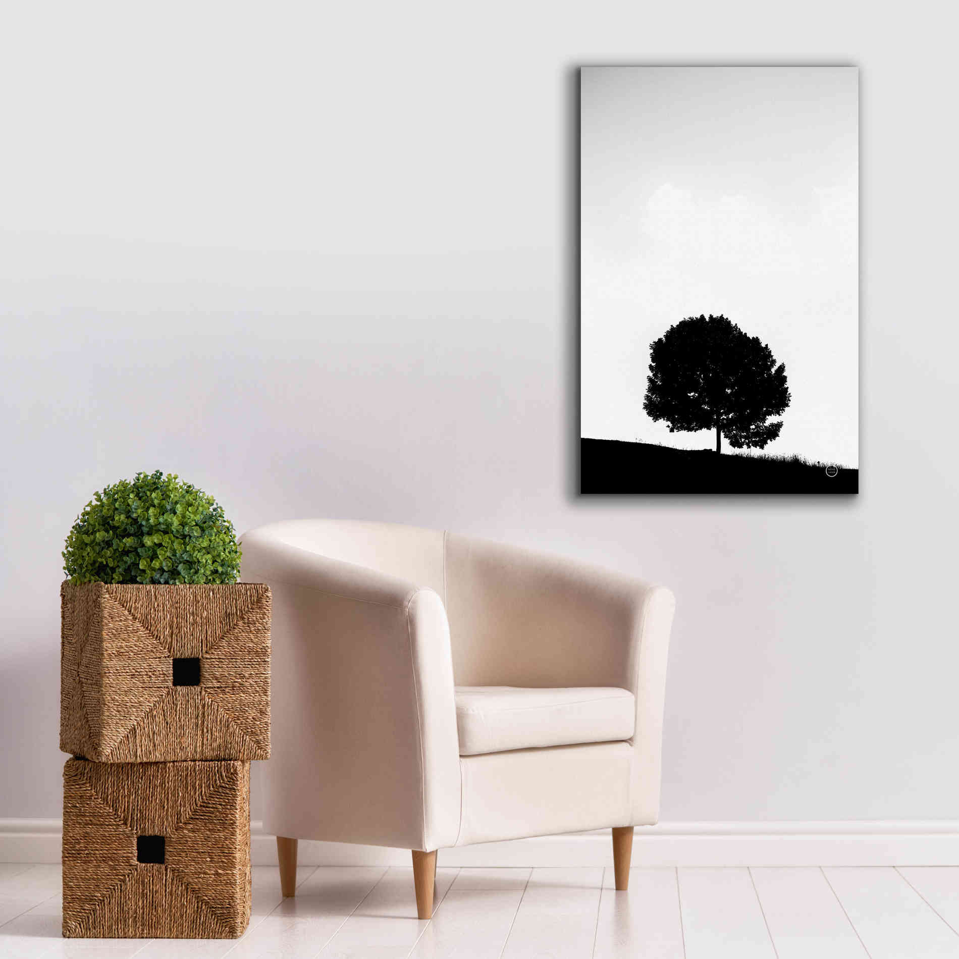 'Lone Tree Hill' by Nathan Larson, Canvas Wall Art,26 x 40