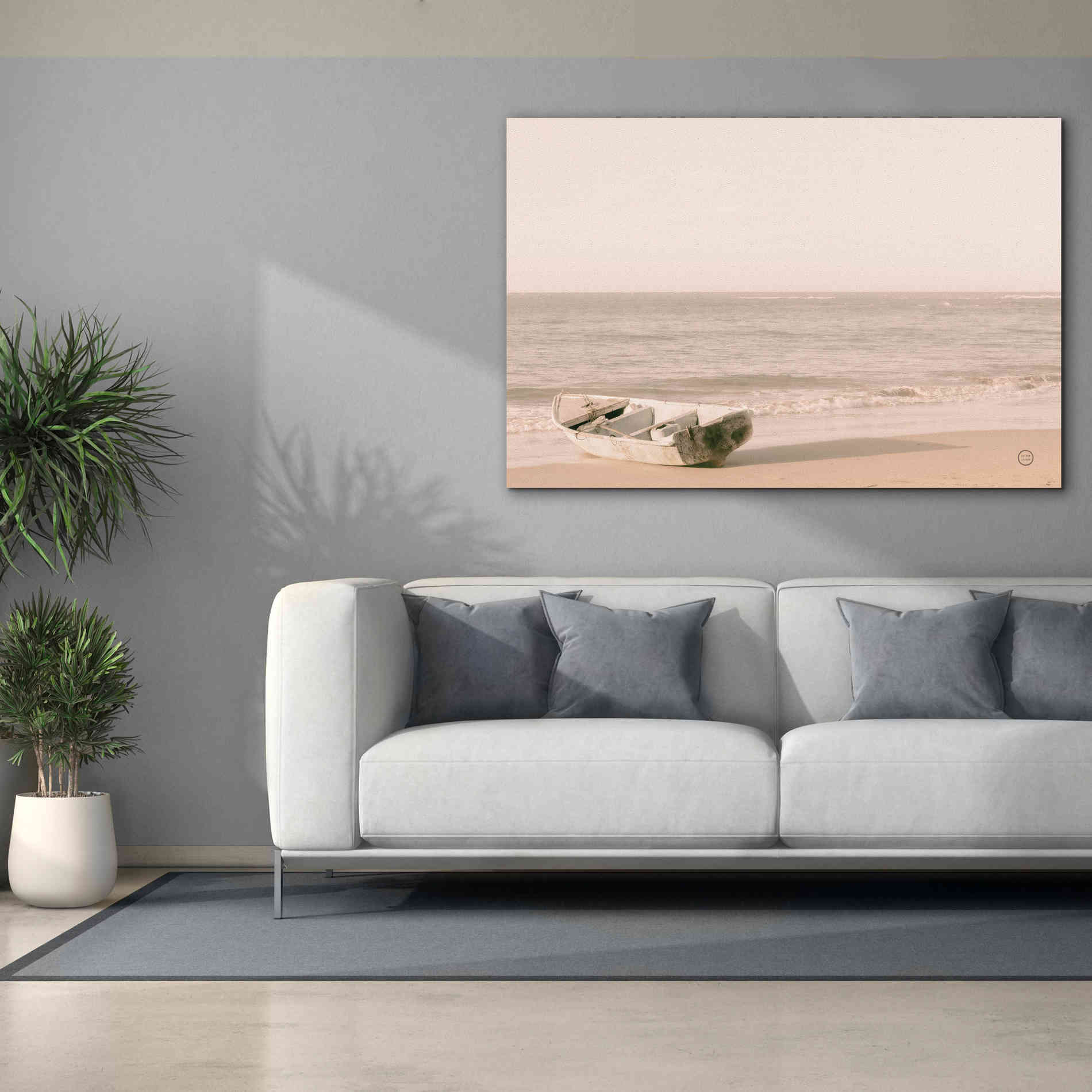 'Fishing Boat at Sunset' by Nathan Larson, Canvas Wall Art,60 x 40