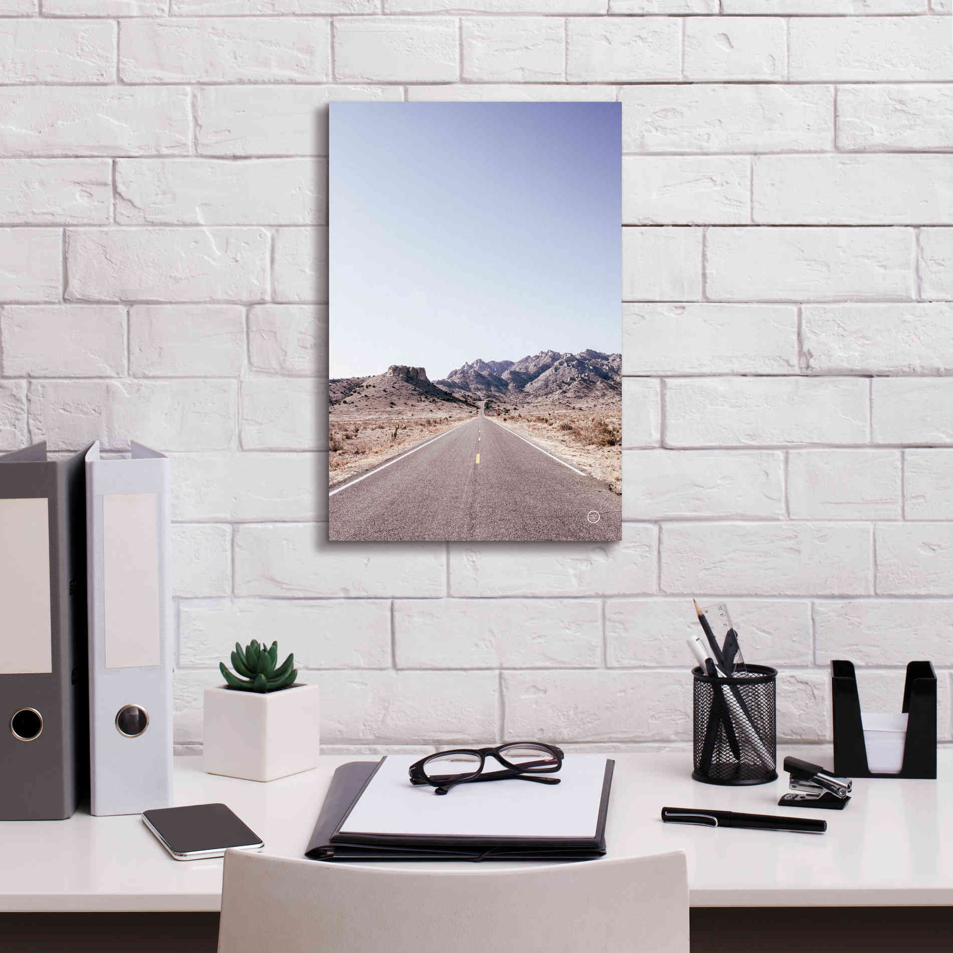 'Dusty Desert Dreams Road' by Nathan Larson, Canvas Wall Art,12 x 18