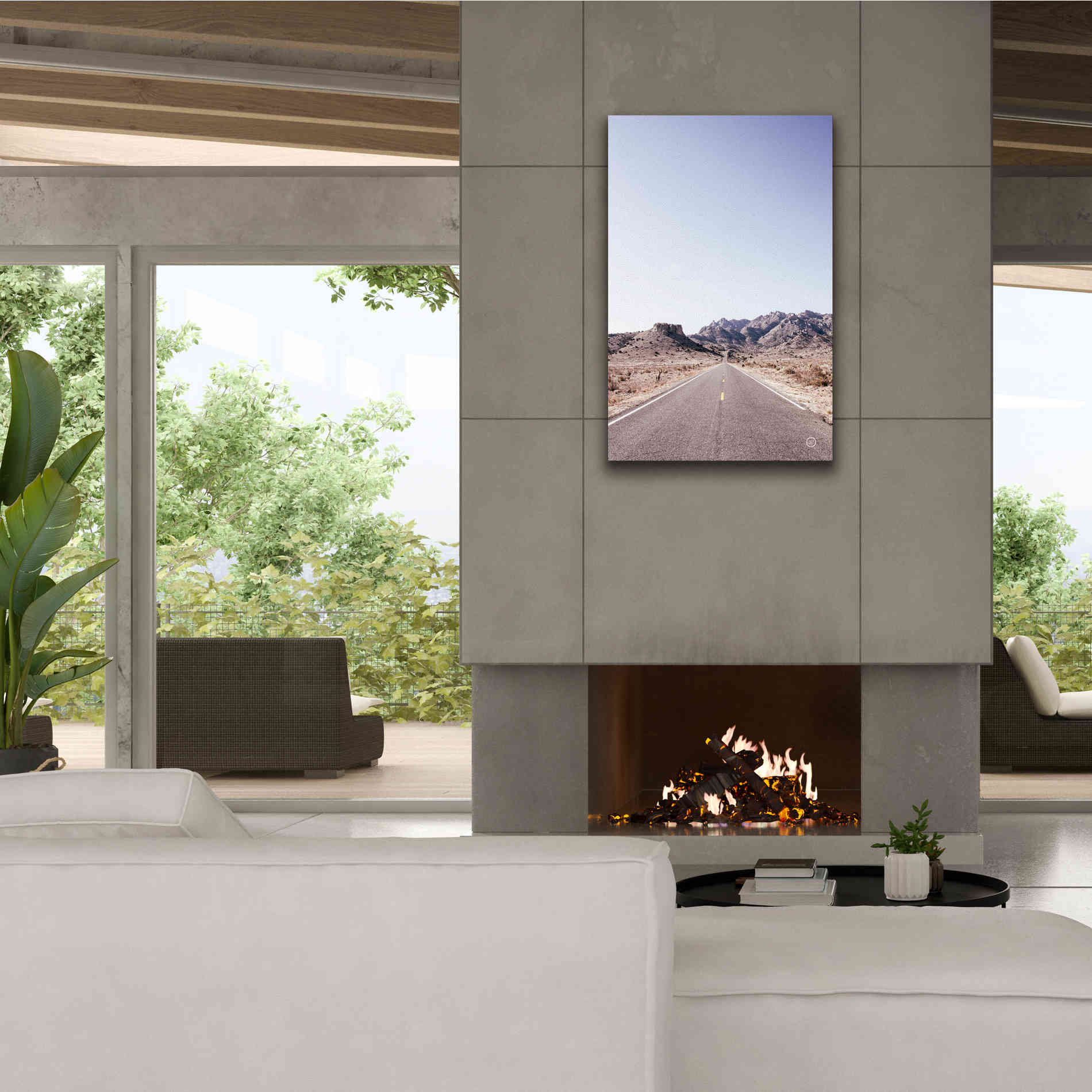 'Dusty Desert Dreams Road' by Nathan Larson, Canvas Wall Art,26 x 40