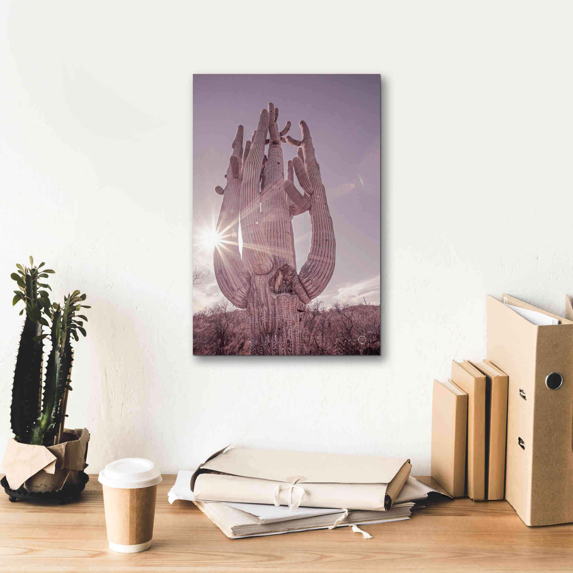 'Dusty Desert Saguaro' by Nathan Larson, Canvas Wall Art,12 x 18