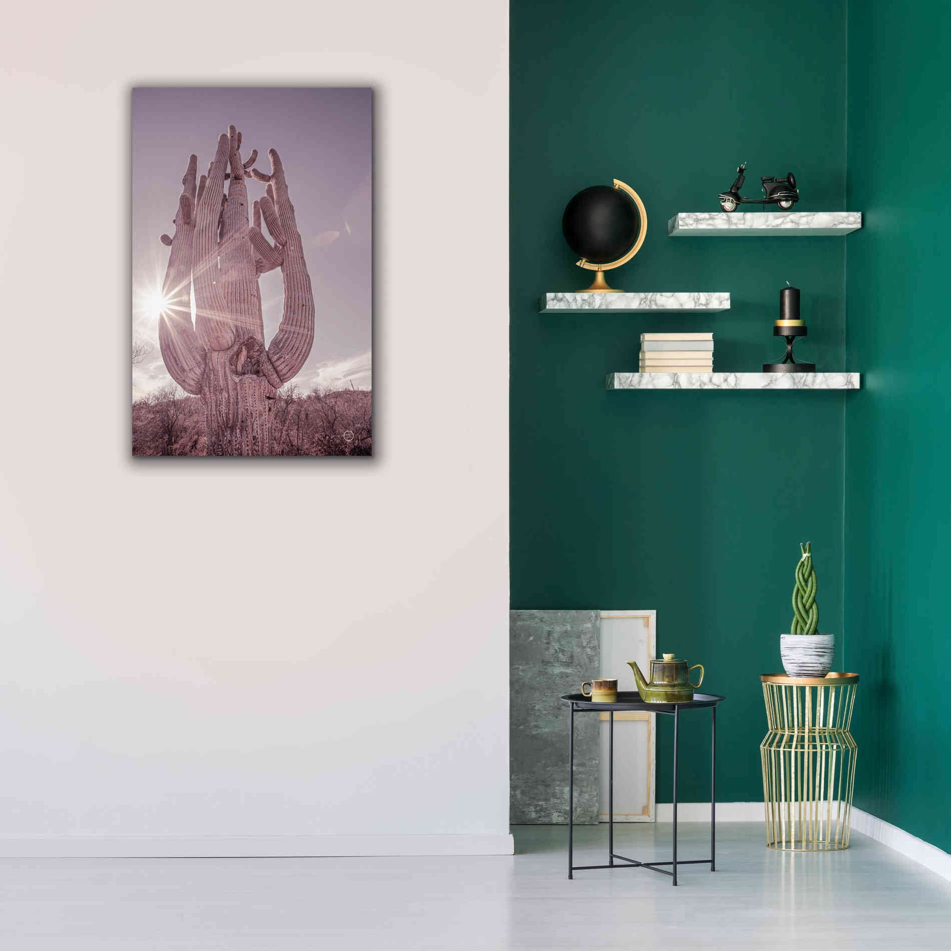 'Dusty Desert Saguaro' by Nathan Larson, Canvas Wall Art,26 x 40