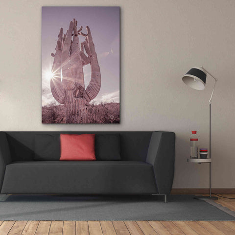 Image of 'Dusty Desert Saguaro' by Nathan Larson, Canvas Wall Art,40 x 60