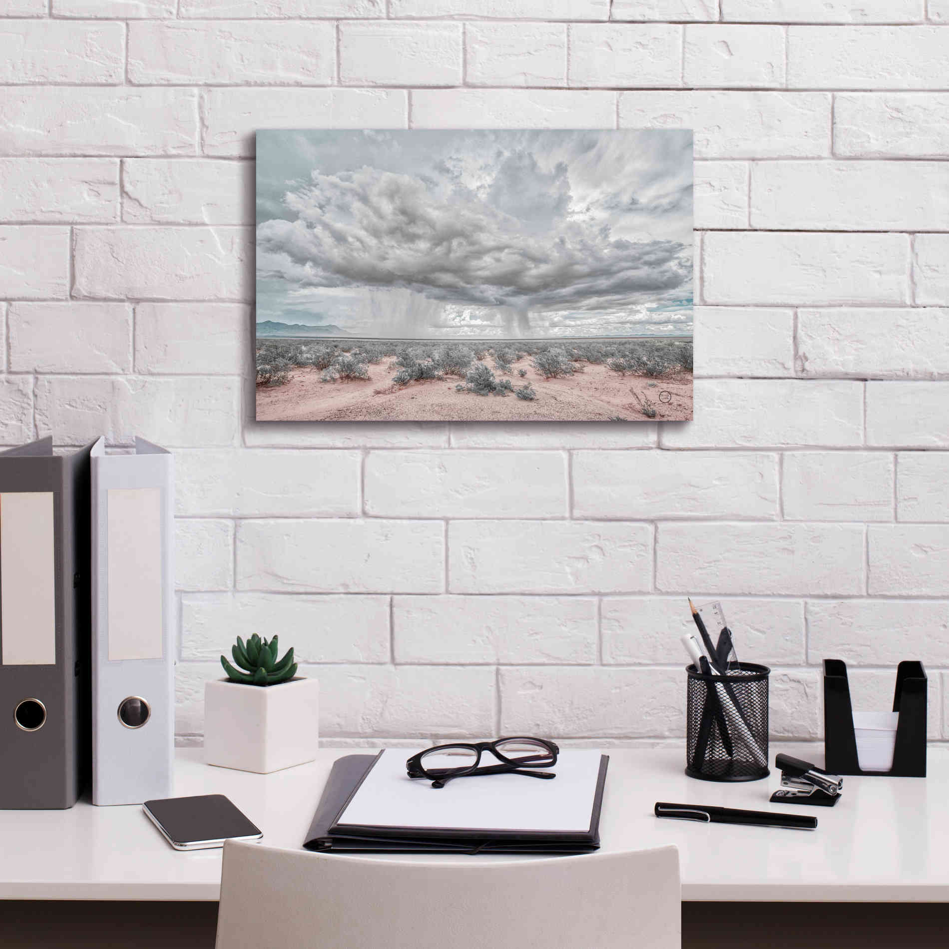 'New Mexico Rain' by Nathan Larson, Canvas Wall Art,18 x 12