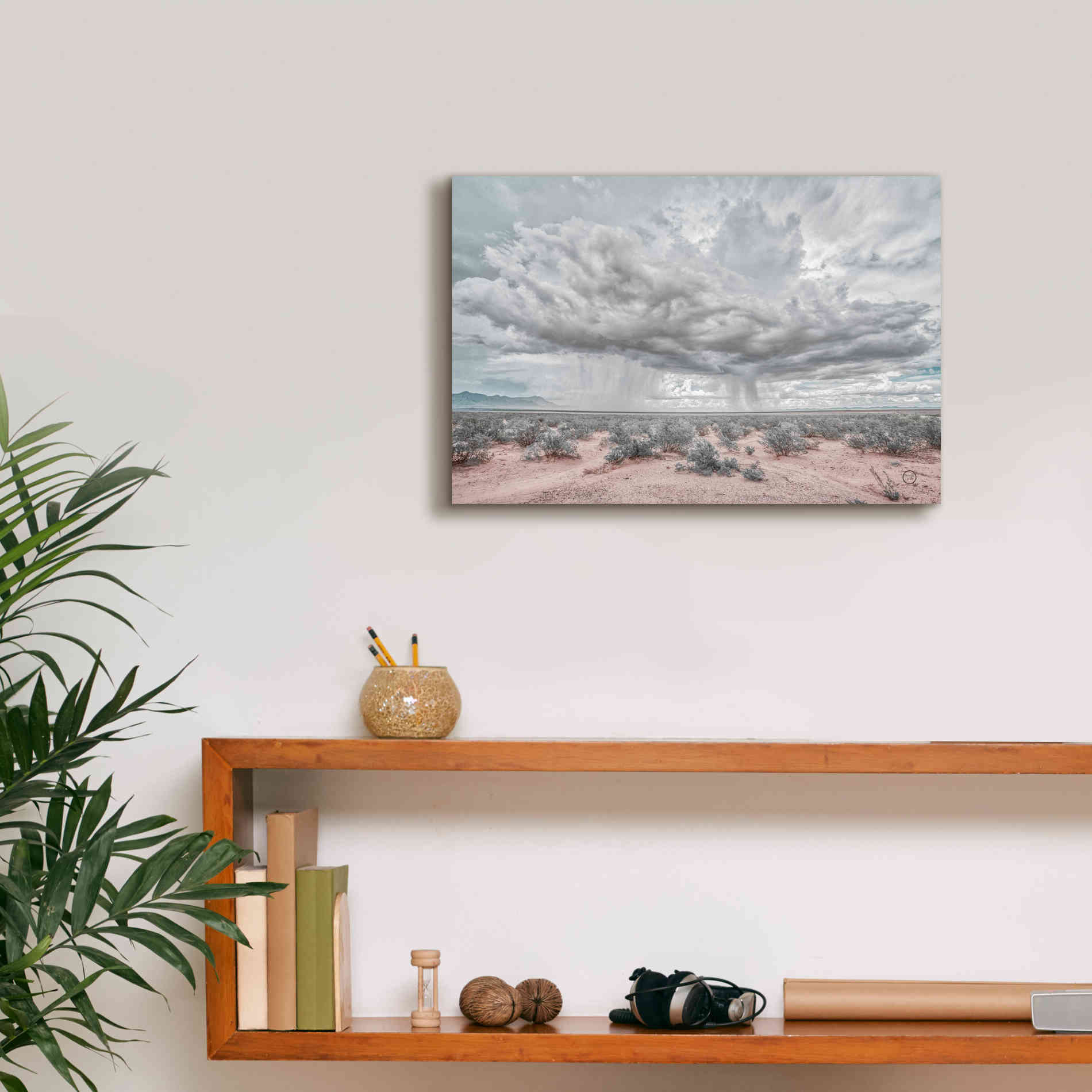 'New Mexico Rain' by Nathan Larson, Canvas Wall Art,18 x 12