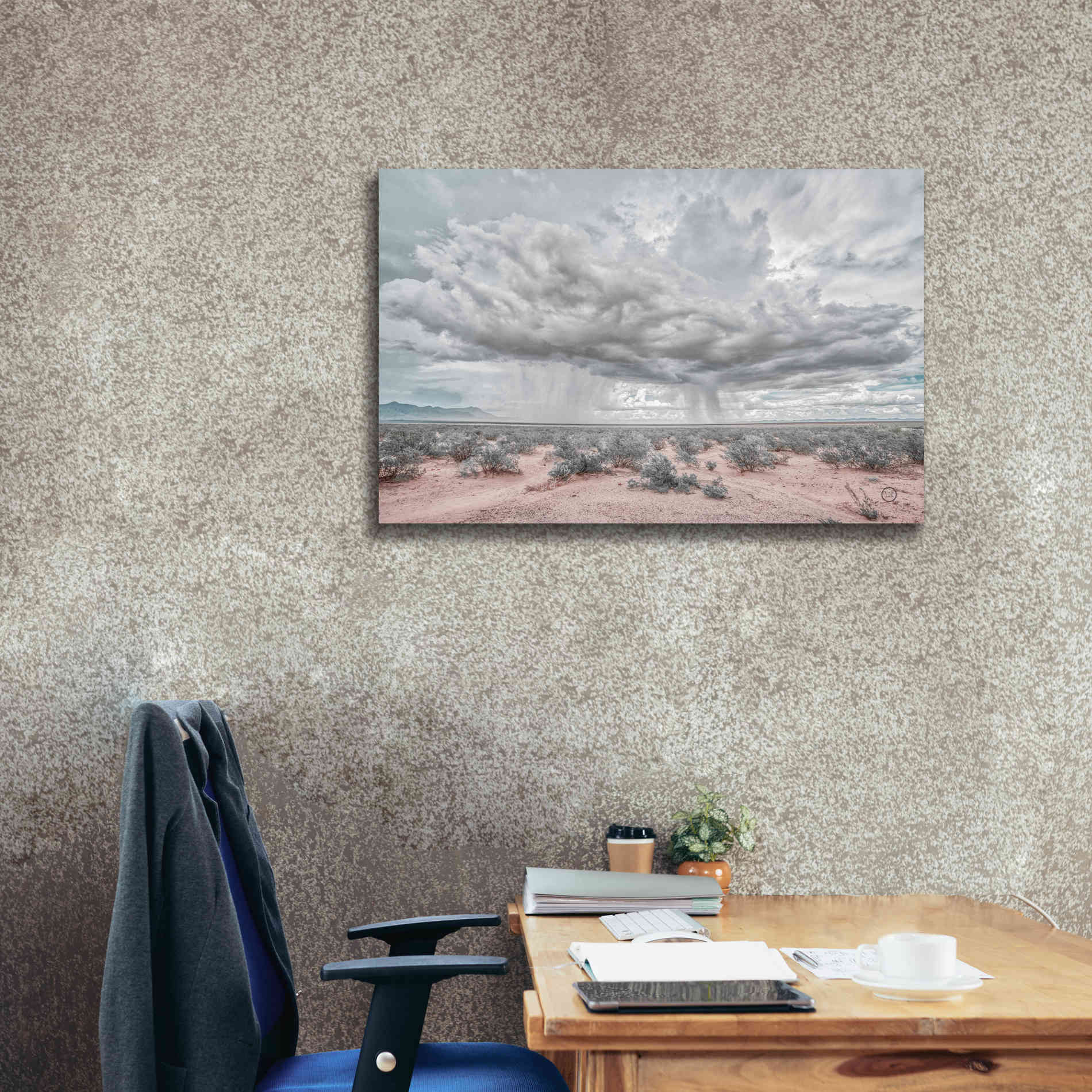 'New Mexico Rain' by Nathan Larson, Canvas Wall Art,40 x 26