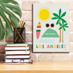 'City Fun Los Angeles' by Ann Kelle Designs, Canvas Wall Art,12 x 16