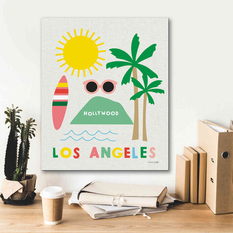 Image of 'City Fun Los Angeles' by Ann Kelle Designs, Canvas Wall Art,20 x 24