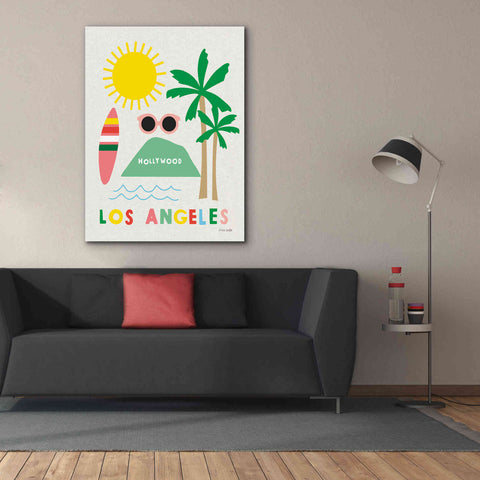 Image of 'City Fun Los Angeles' by Ann Kelle Designs, Canvas Wall Art,40 x 54