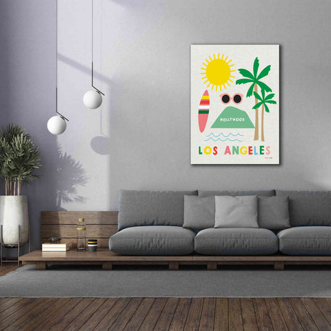 Image of 'City Fun Los Angeles' by Ann Kelle Designs, Canvas Wall Art,40 x 54