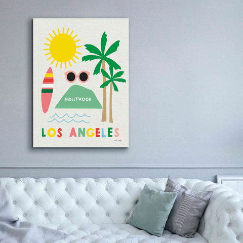 Image of 'City Fun Los Angeles' by Ann Kelle Designs, Canvas Wall Art,40 x 54