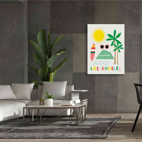 Image of 'City Fun Los Angeles' by Ann Kelle Designs, Canvas Wall Art,40 x 54