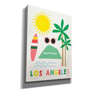 'City Fun Los Angeles' by Ann Kelle Designs, Canvas Wall Art,12x16x1.1x0,20x24x1.1x0,26x30x1.74x0,40x54x1.74x0