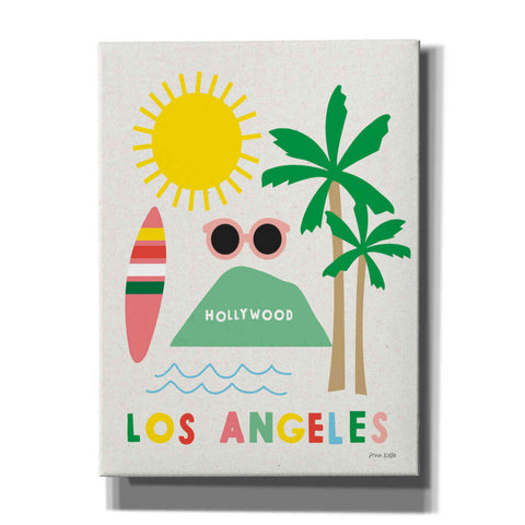 Image of 'City Fun Los Angeles' by Ann Kelle Designs, Canvas Wall Art,12x16x1.1x0,20x24x1.1x0,26x30x1.74x0,40x54x1.74x0