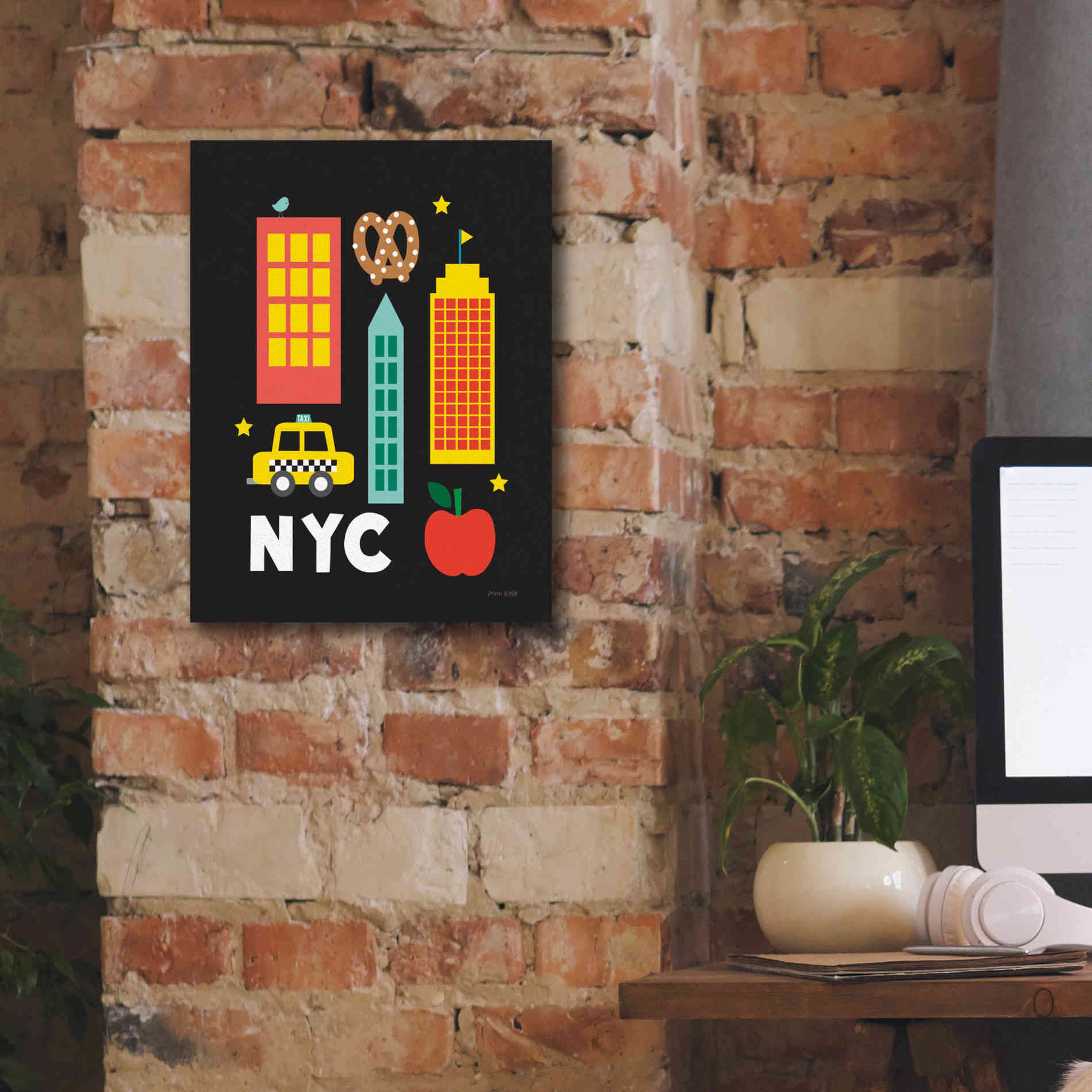 'City Fun NYC' by Ann Kelle Designs, Canvas Wall Art,12 x 16