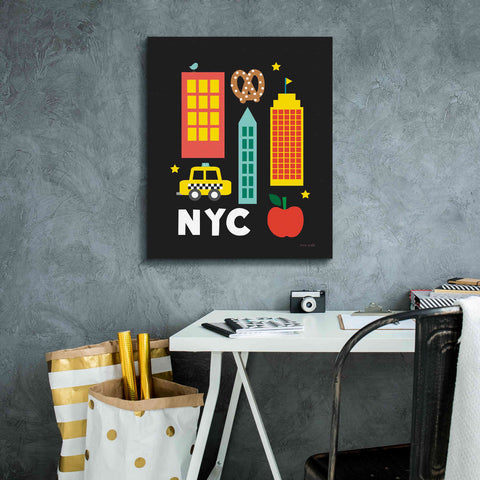 Image of 'City Fun NYC' by Ann Kelle Designs, Canvas Wall Art,20 x 24