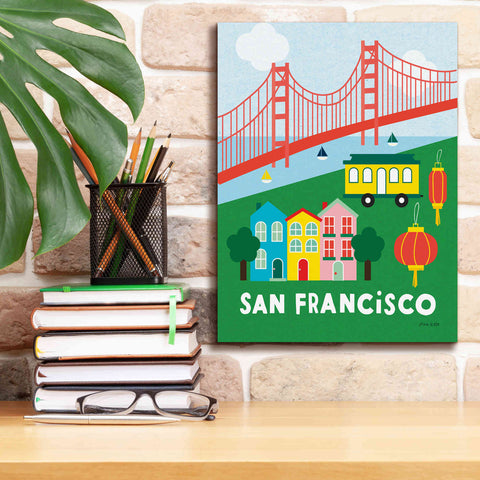 Image of 'City Fun San Francisco' by Ann Kelle Designs, Canvas Wall Art,12 x 16