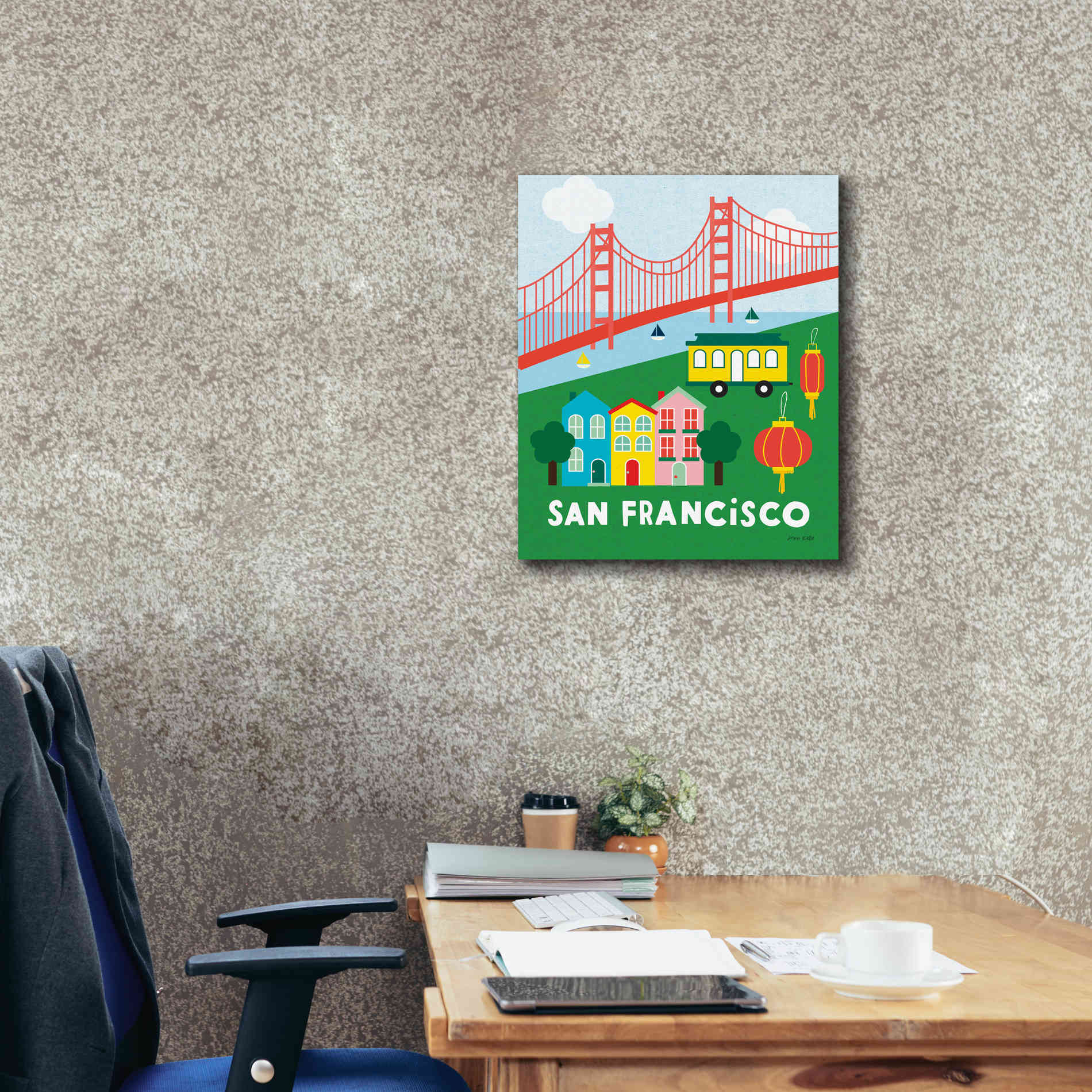 'City Fun San Francisco' by Ann Kelle Designs, Canvas Wall Art,20 x 24