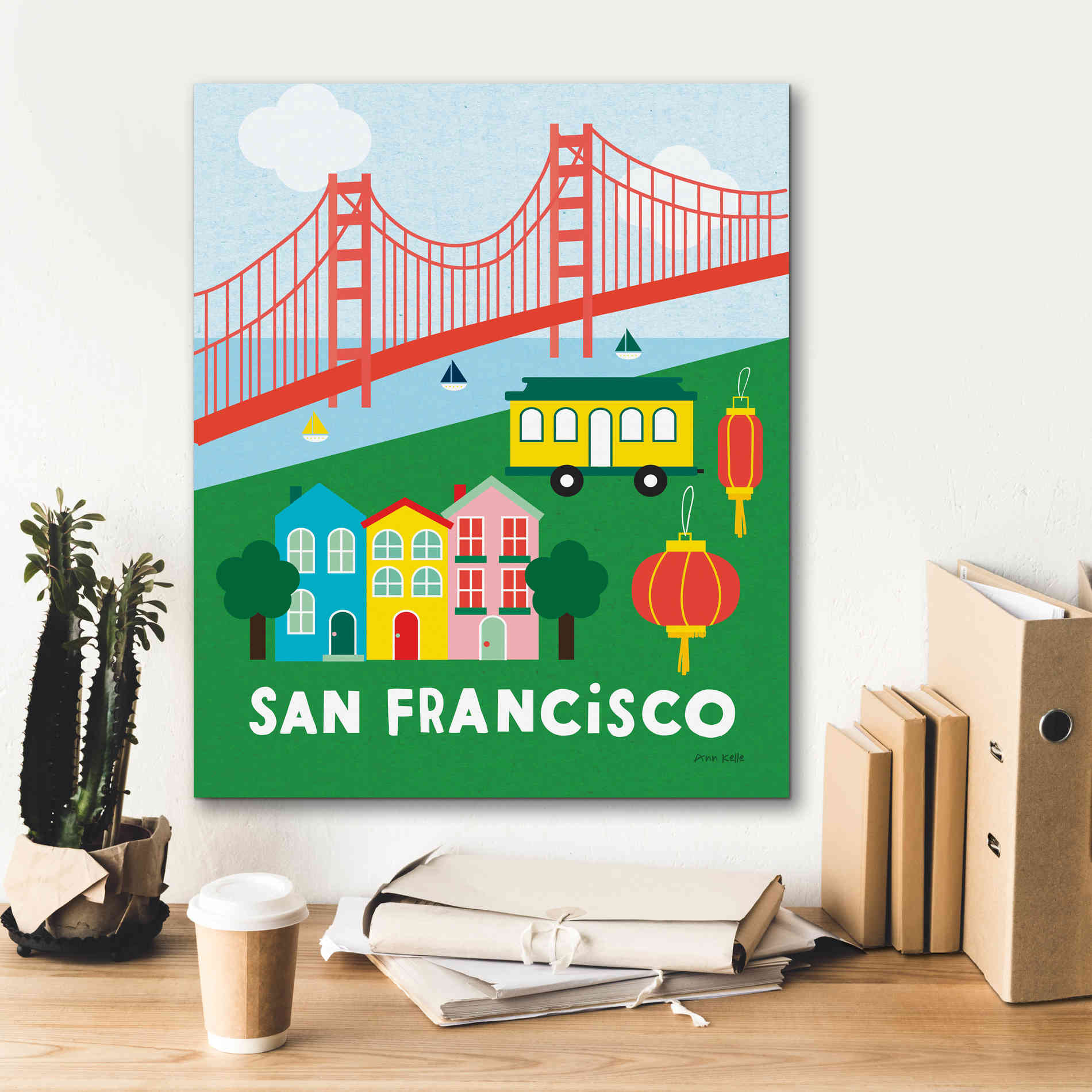 'City Fun San Francisco' by Ann Kelle Designs, Canvas Wall Art,20 x 24