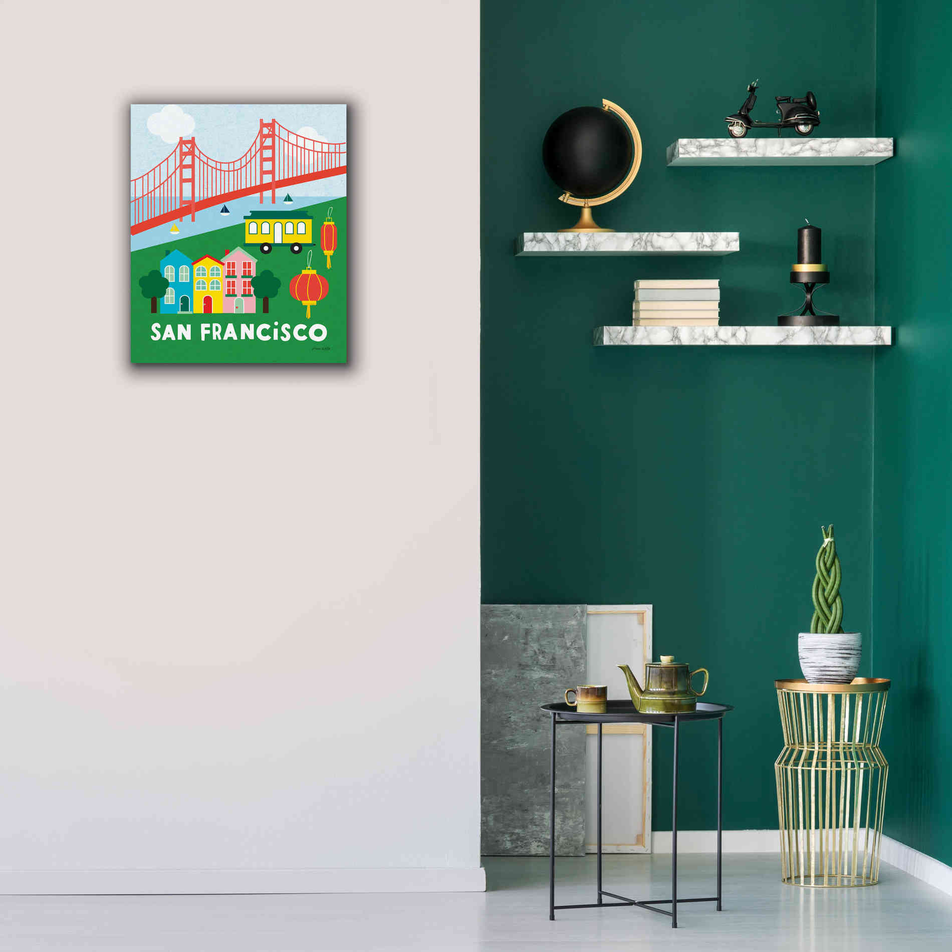 'City Fun San Francisco' by Ann Kelle Designs, Canvas Wall Art,20 x 24