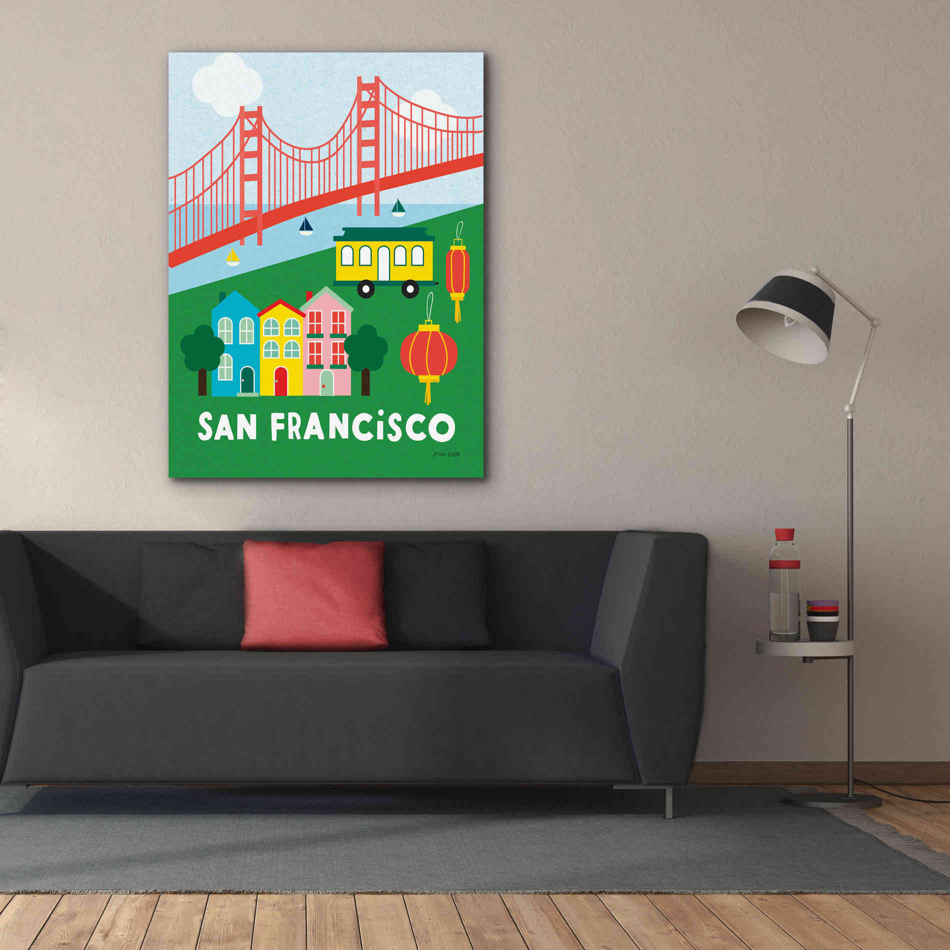 'City Fun San Francisco' by Ann Kelle Designs, Canvas Wall Art,40 x 54