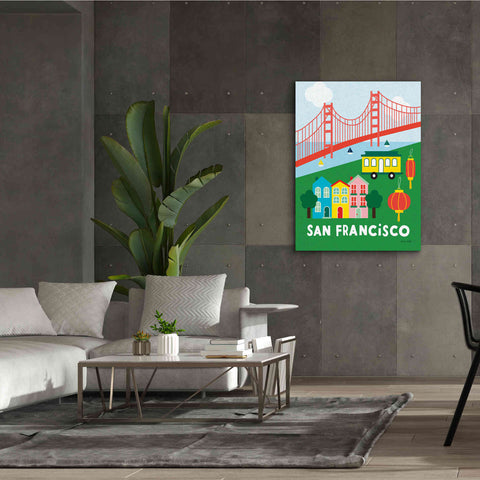 Image of 'City Fun San Francisco' by Ann Kelle Designs, Canvas Wall Art,40 x 54